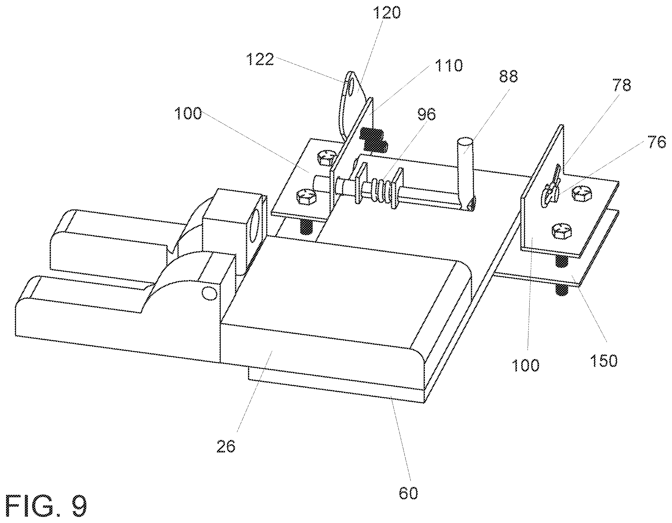 Patent US12139245 Figure 9 – Trolling motor pontoon mount