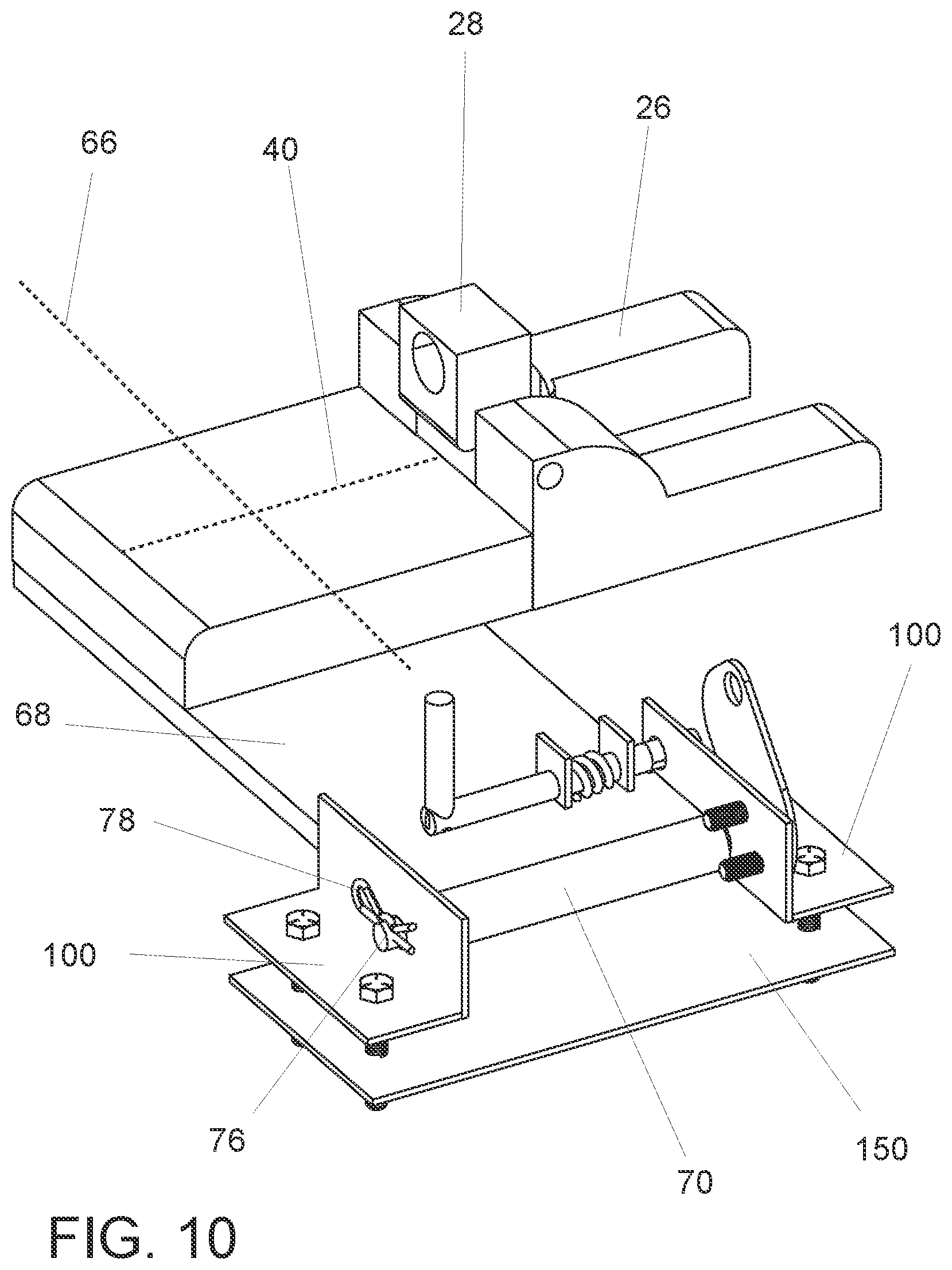 Patent US12139245 Figure 10 – Trolling motor pontoon mount