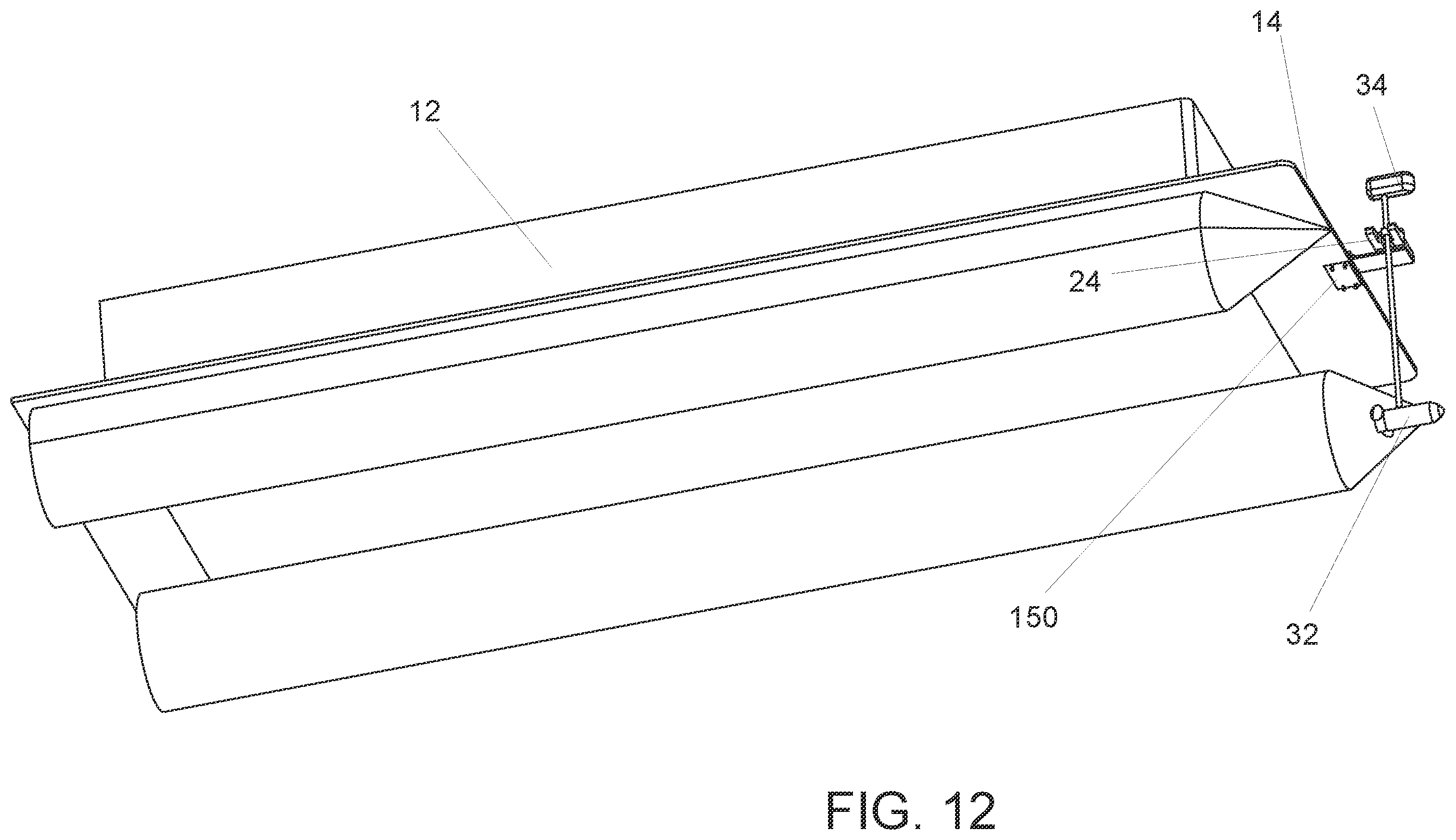 Patent US12139245 Figure 12 – Trolling motor pontoon mount