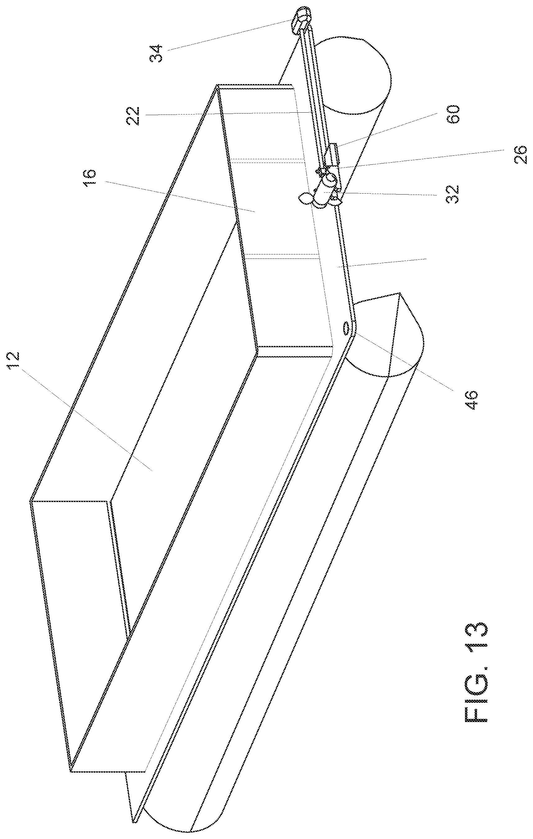 Patent US12139245 Figure 13 – Trolling motor pontoon mount