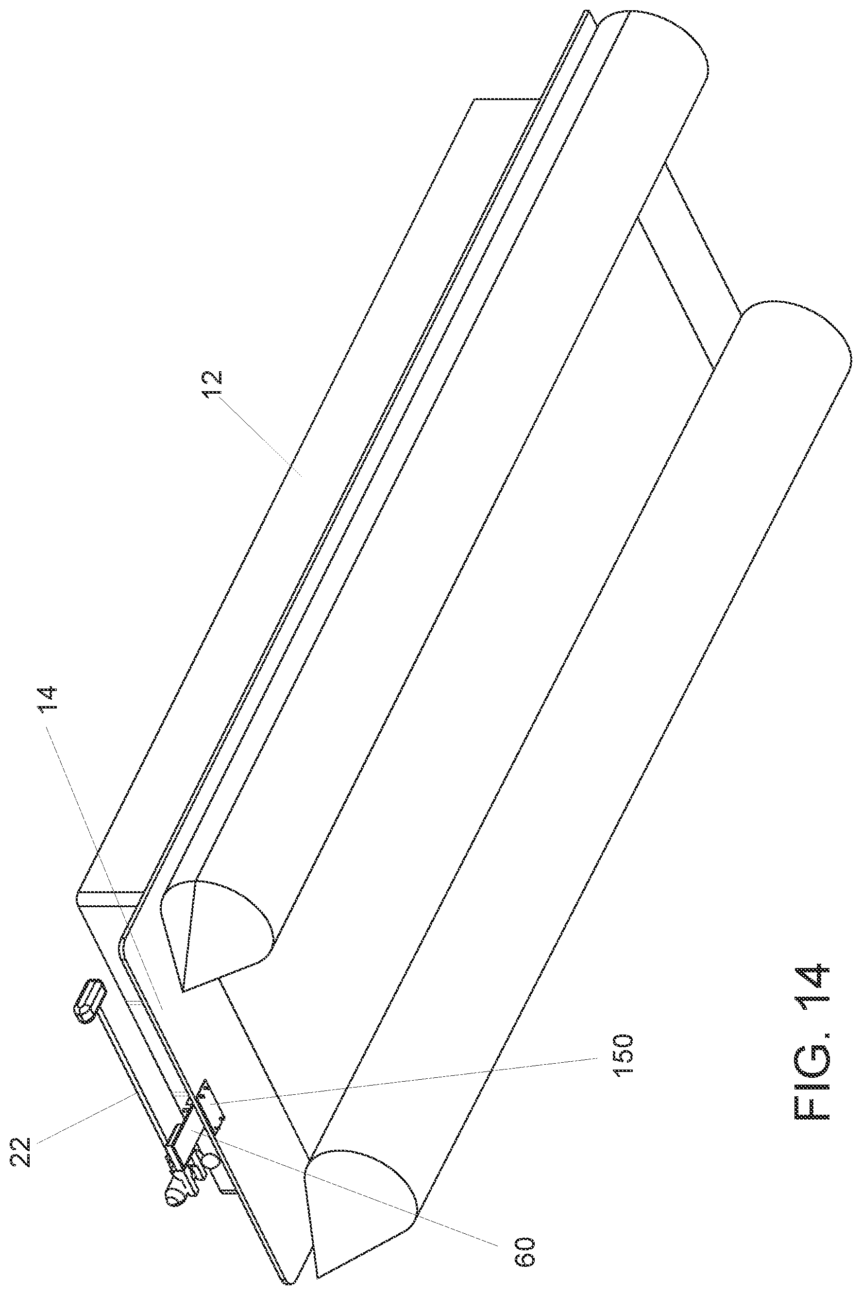 Patent US12139245 Figure 14 – Trolling motor pontoon mount
