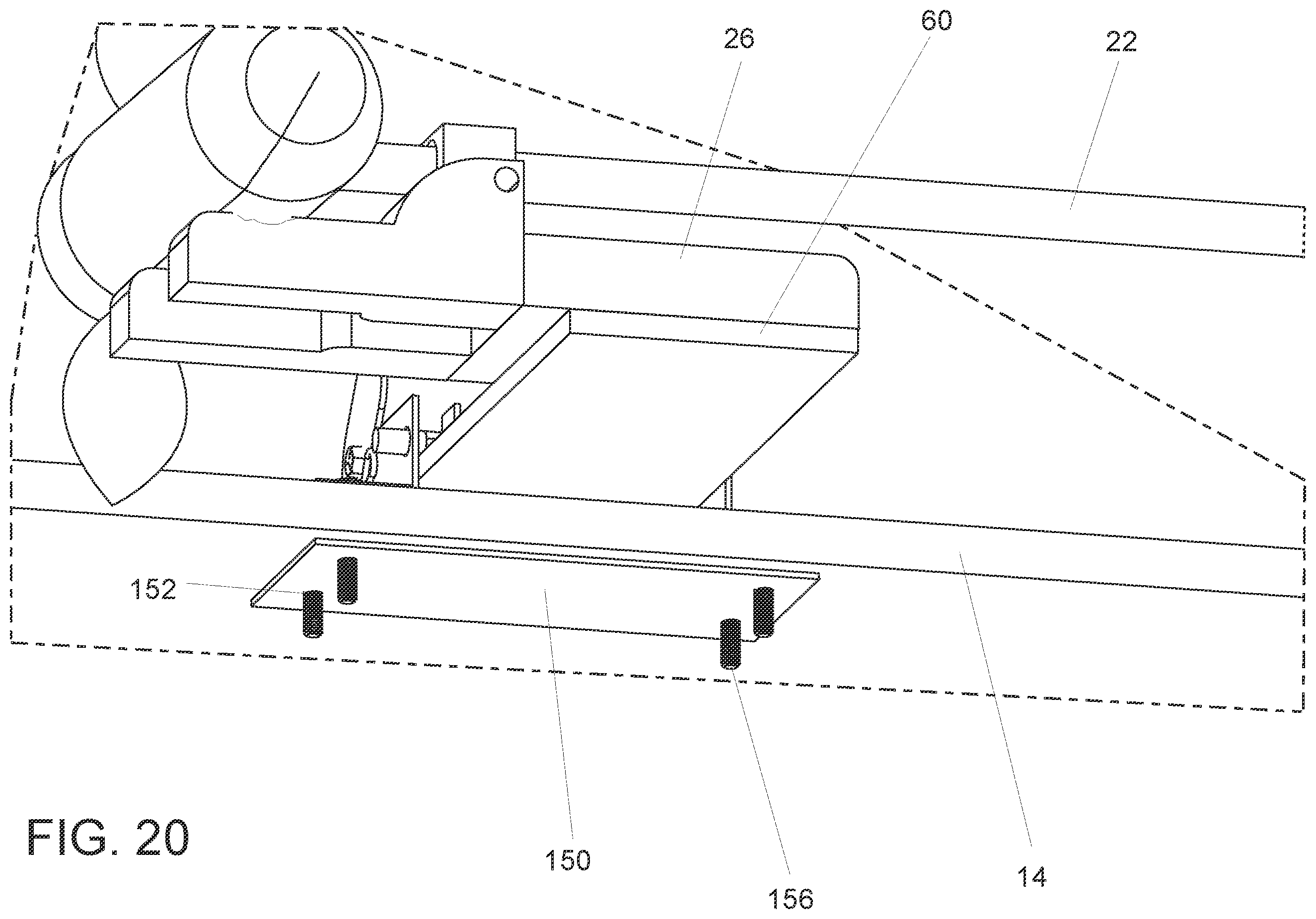 Patent US12139245 Figure 20 – Trolling motor pontoon mount
