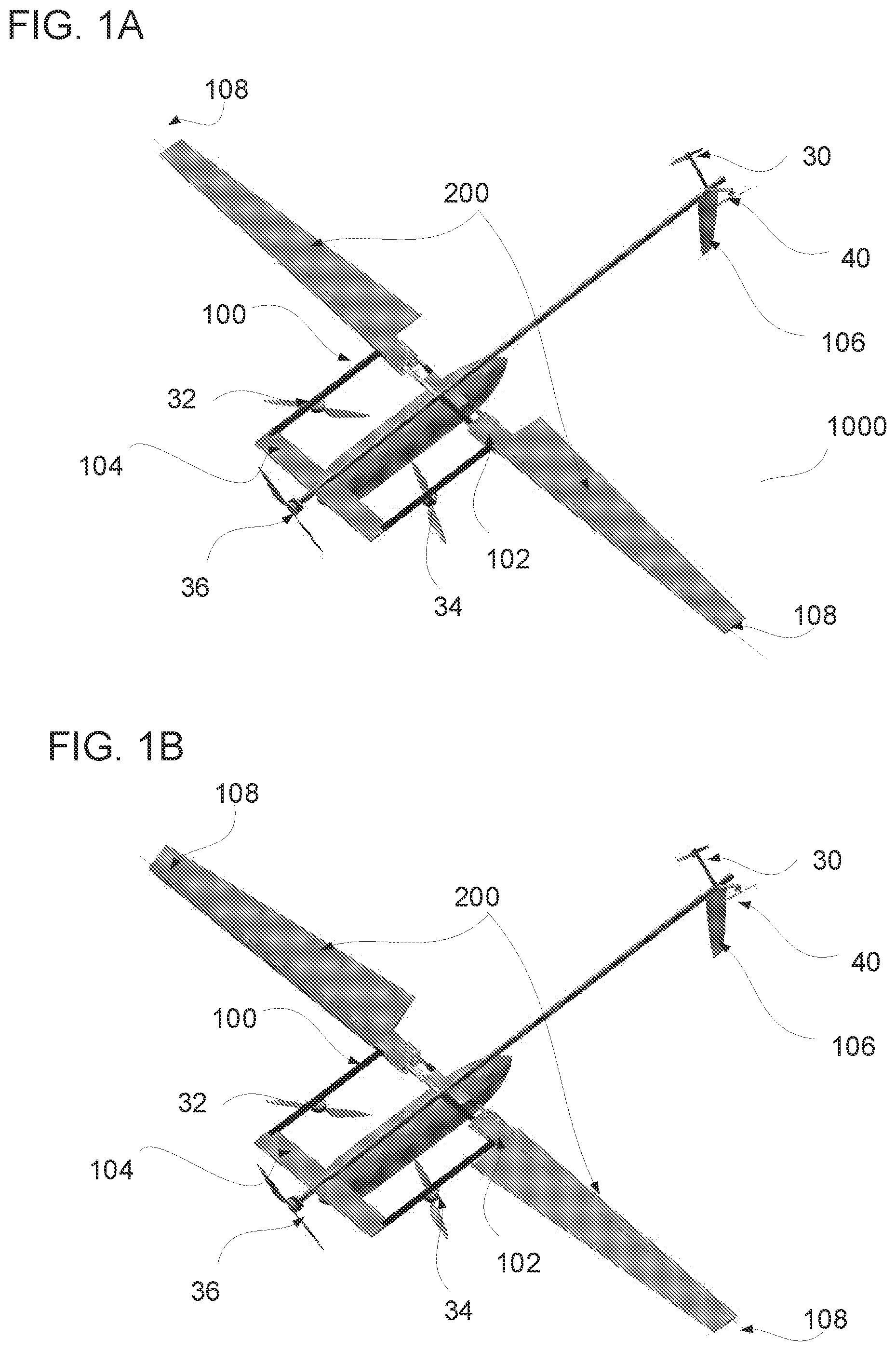 Patent US12139252 Figure 1 – Asymmetric multirotor