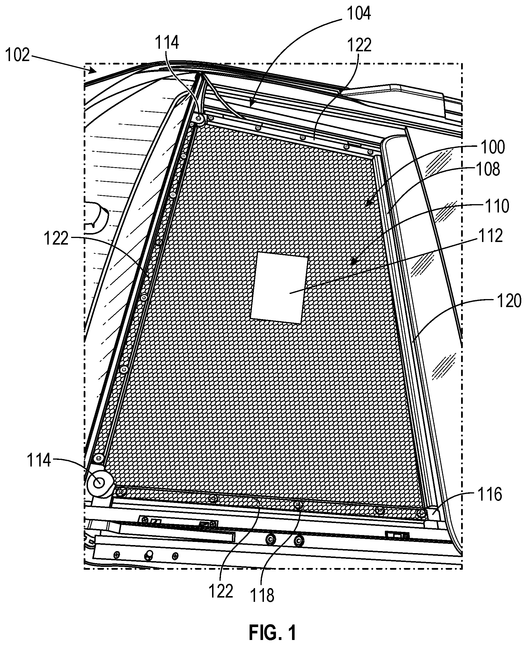 Patent US12139254 — Moonroof accessory panel — Figure 1