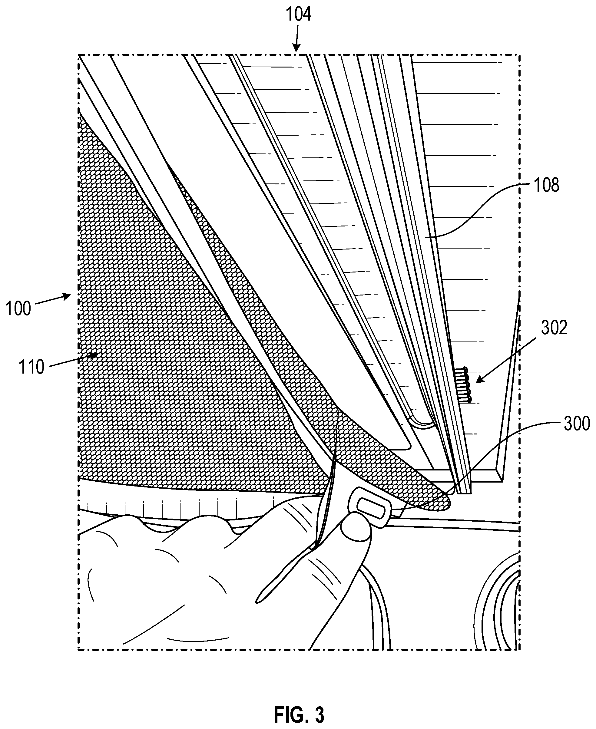 Patent US12139254 Figure 3 – Moonroof accessory panel