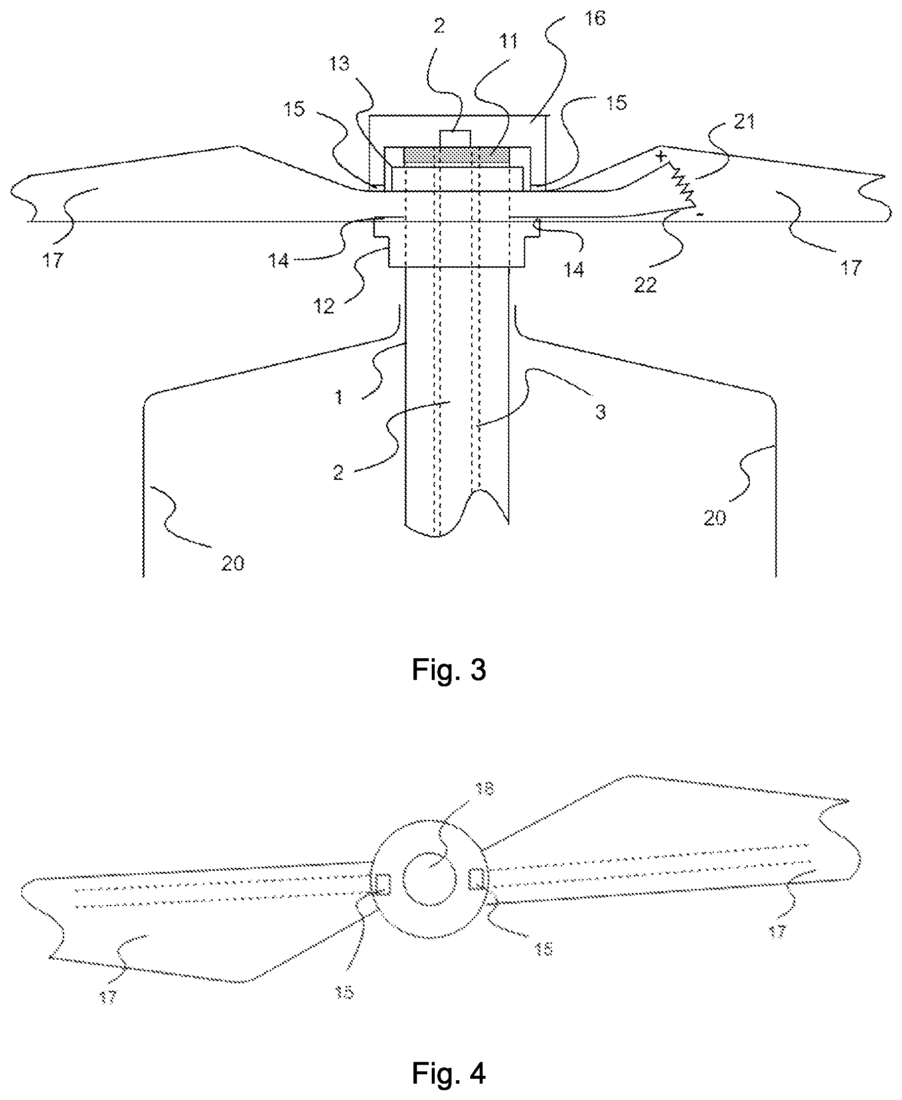 Patent US12139262 Figure 2 – Electrical power transmission for propeller deicing