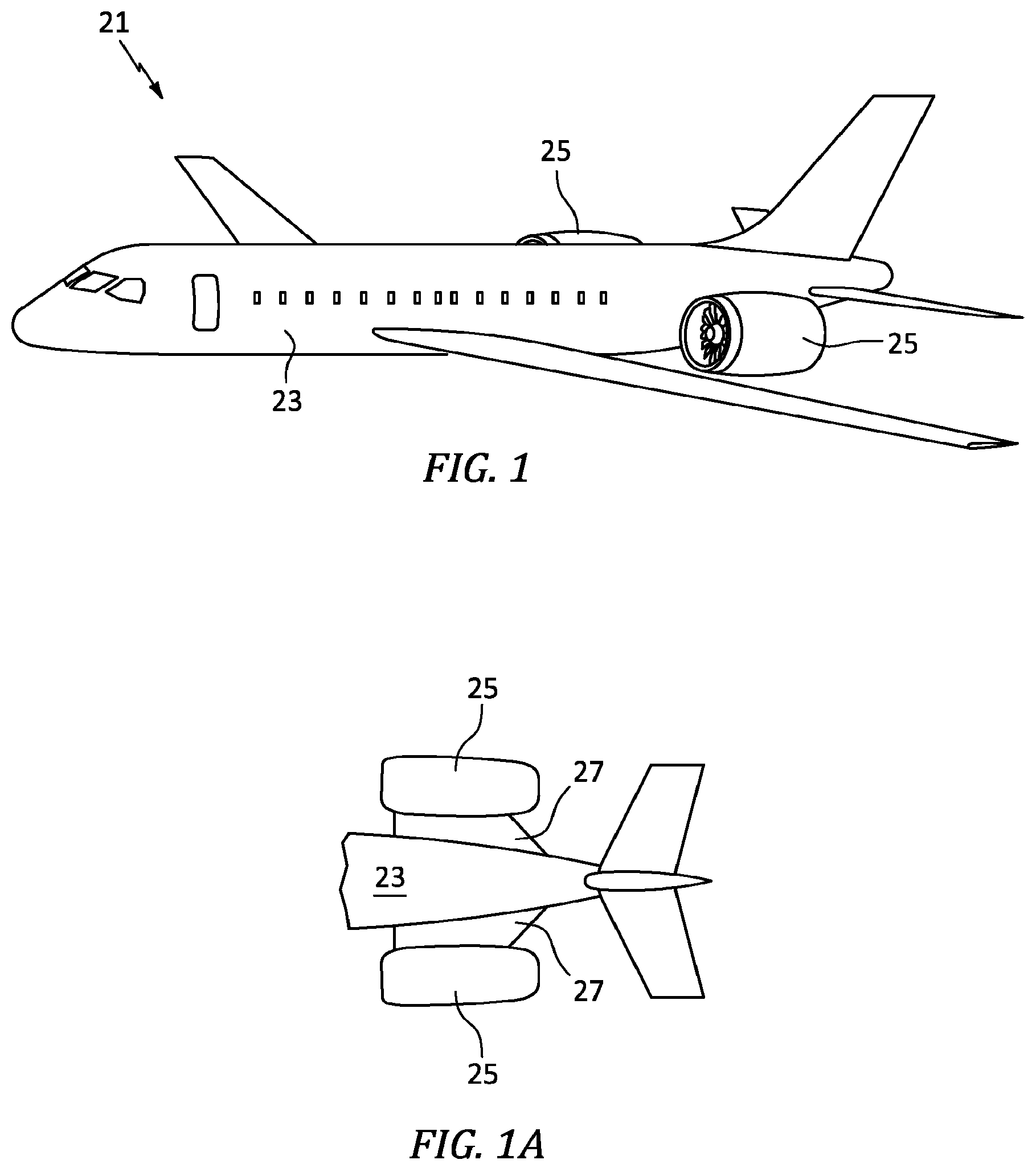 Patent US12139265 Figure 1 – Aircraft propulsion system with intermittent combustion engine and electric transmission system and method for operating the same