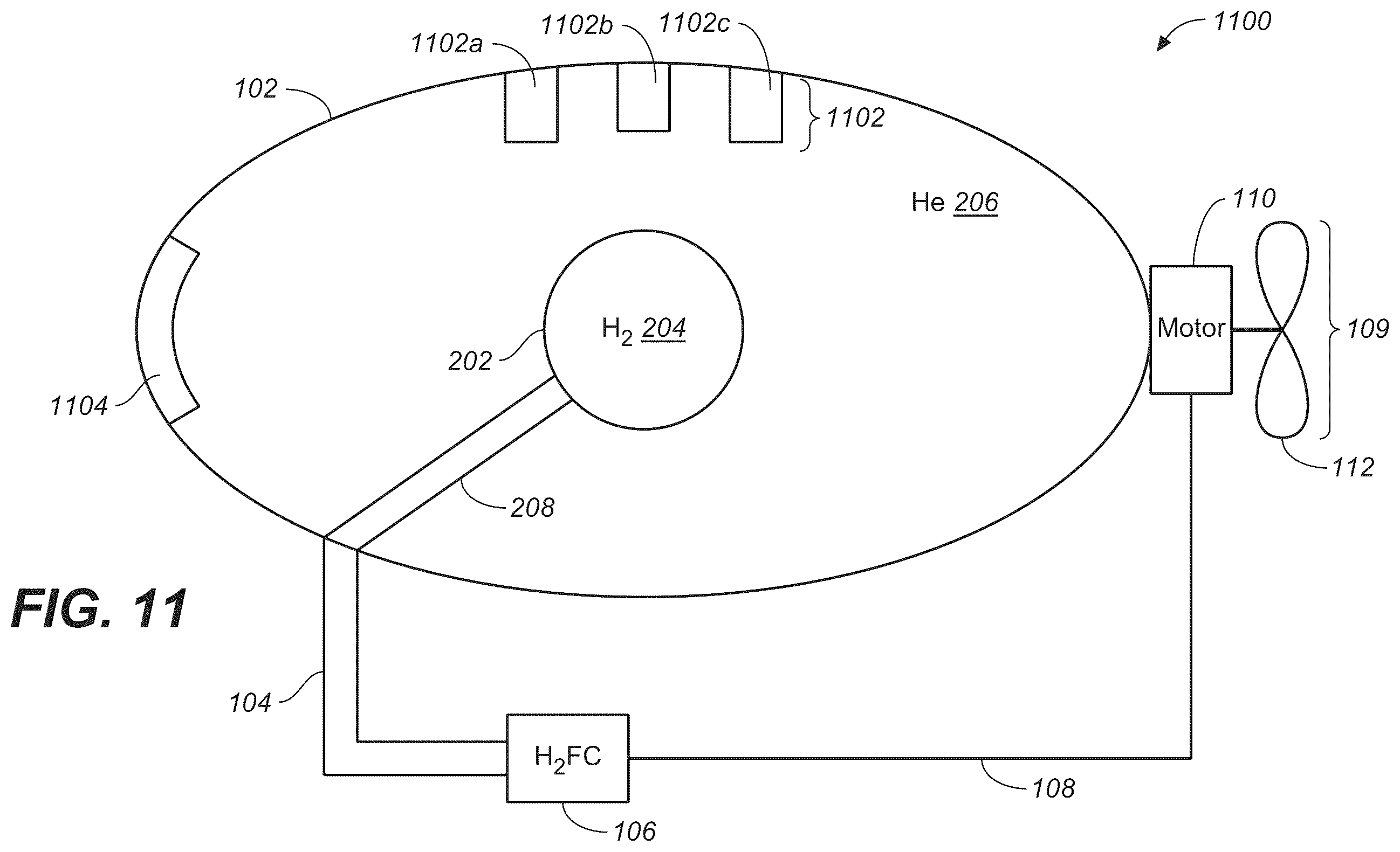 Patent US12139269 Figure 11 – Capture of hydrogen boiloff