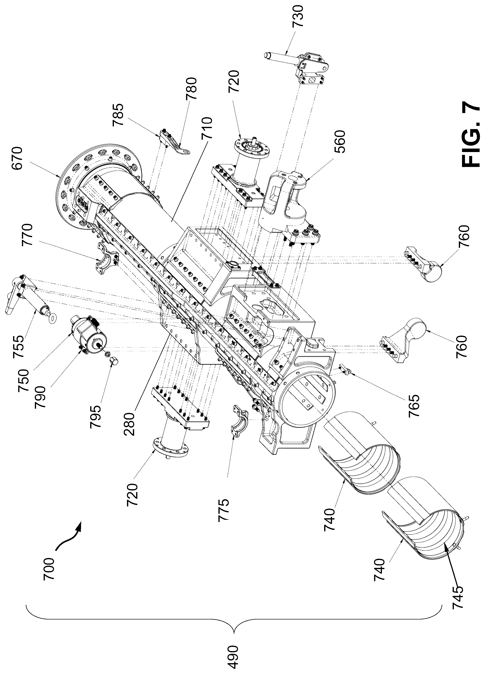 Patent US12139273 Figure 8 – Gun mount for ground attack aircraft