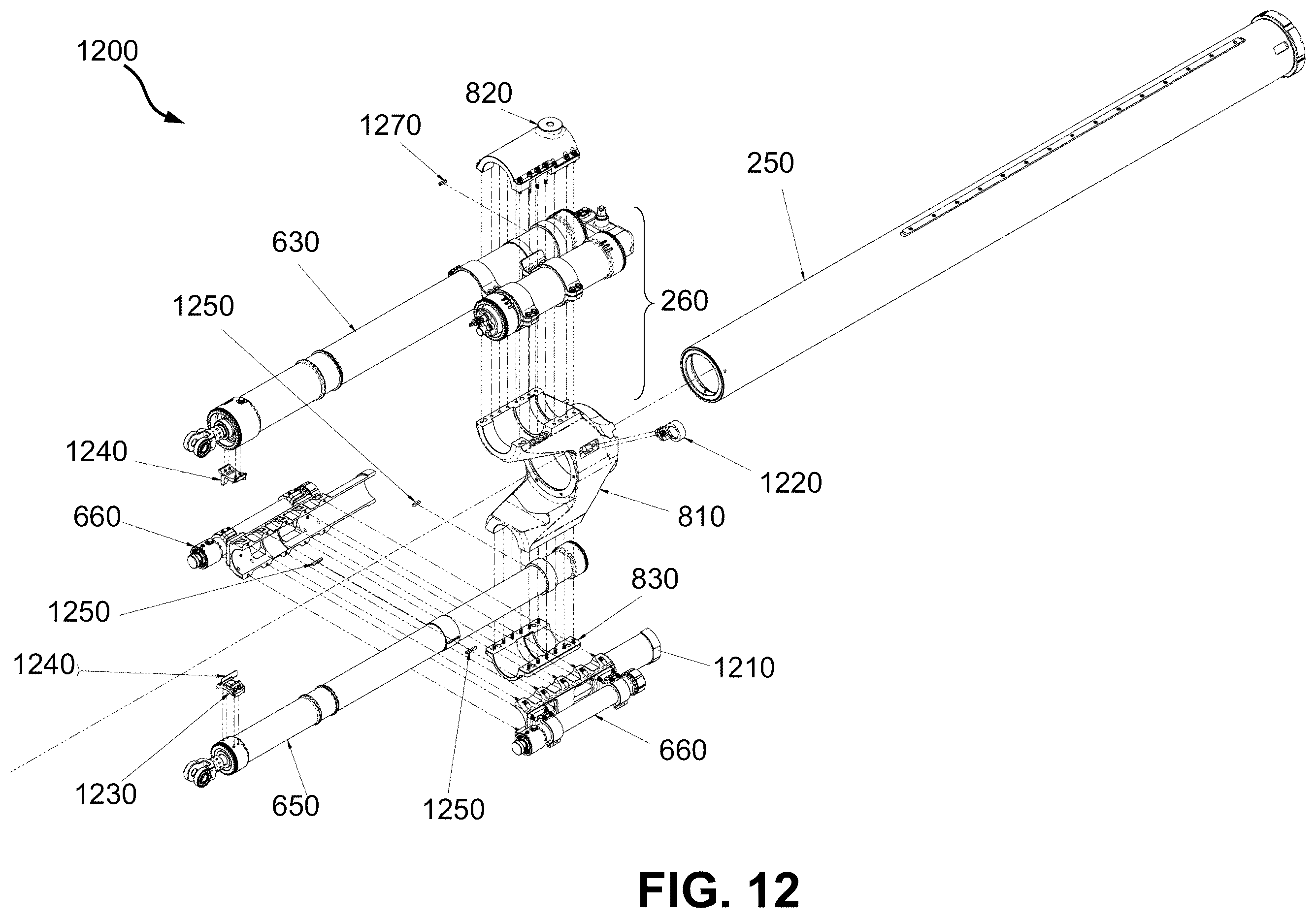 Patent US12139273 Figure 12 – Gun mount for ground attack aircraft