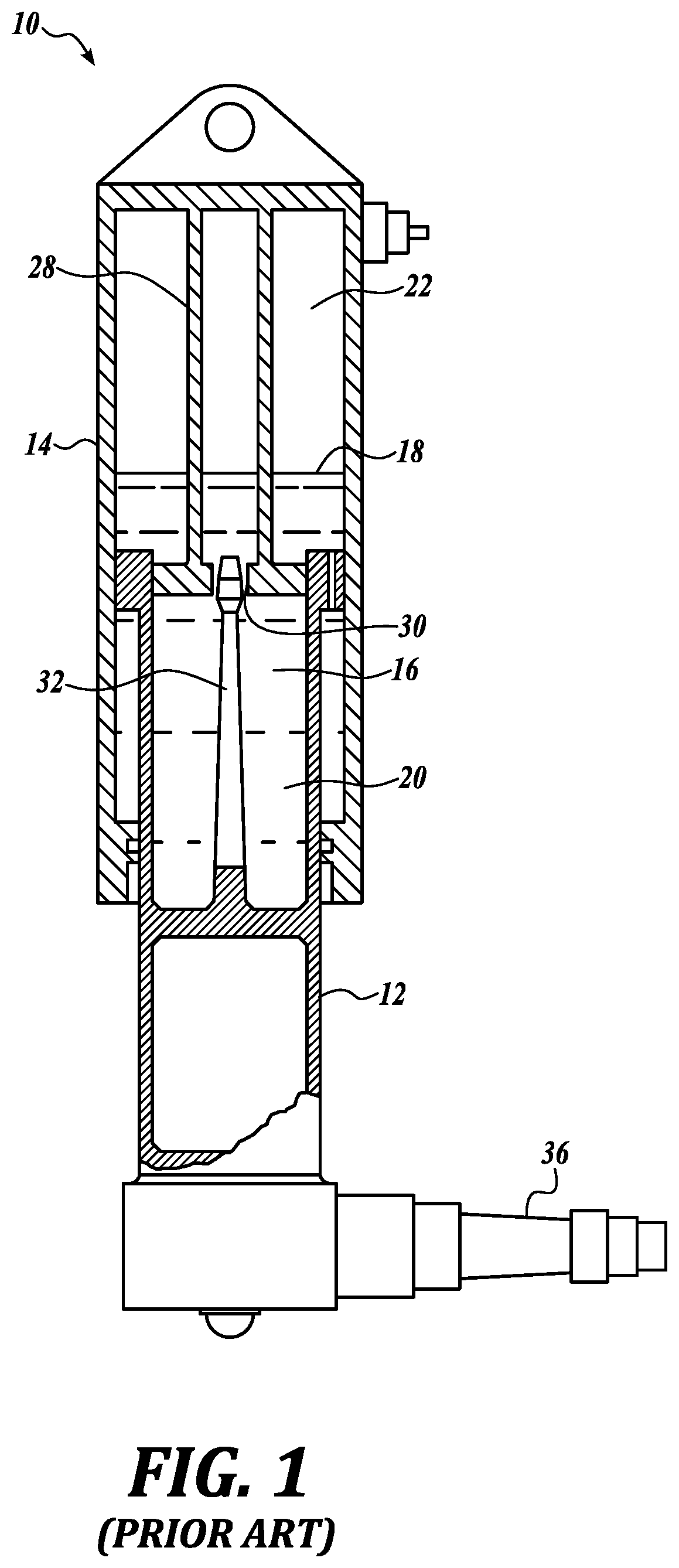 Patent US12139275 Figure 1 – Gas dissolution prediction system and method for an aircraft shock strut