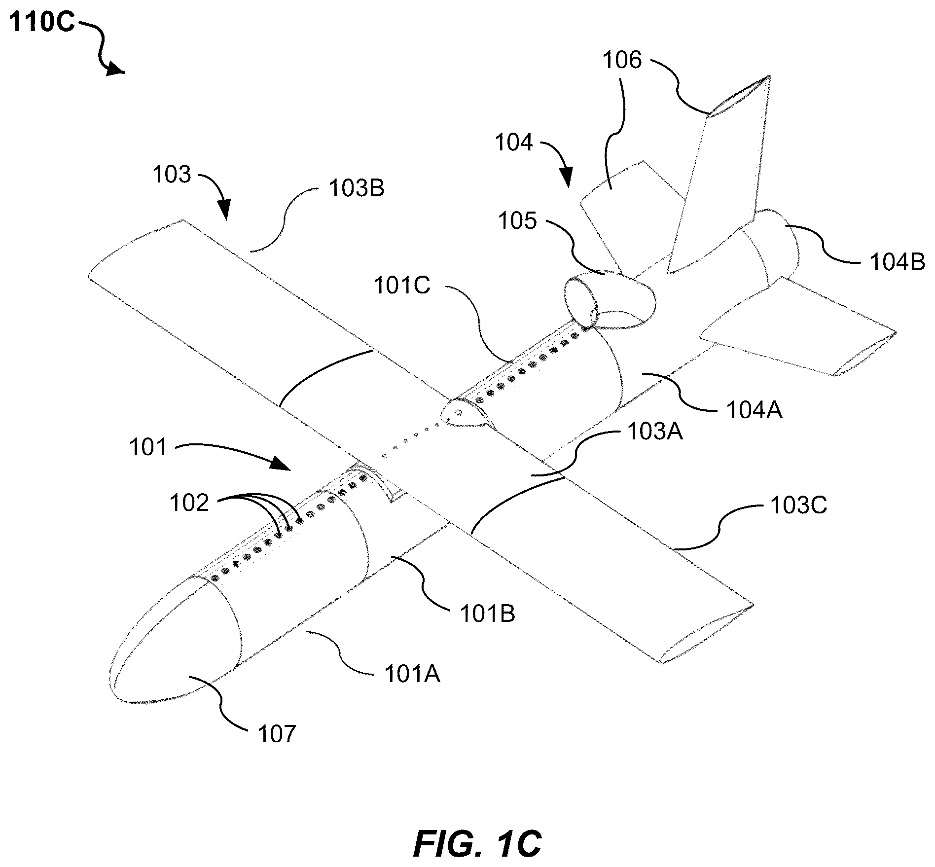 Patent US12139280 Figure 3 – Mission-adaptable aerial vehicle and methods for in-field assembly and use