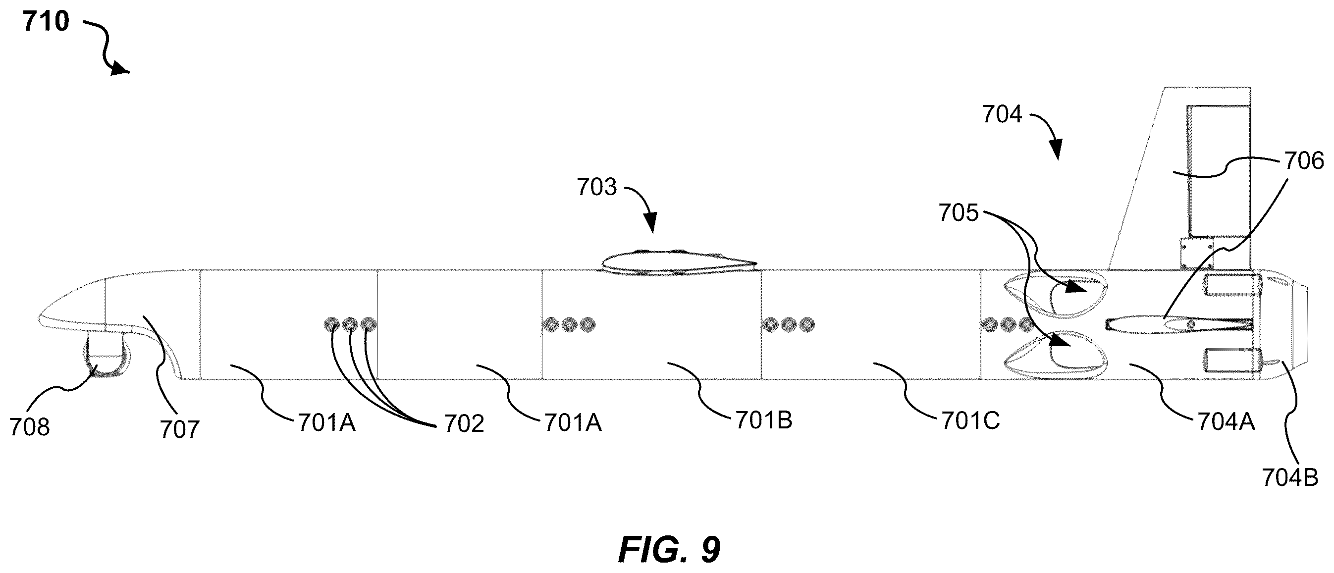 Patent US12139280 Figure 13 – Mission-adaptable aerial vehicle and methods for in-field assembly and use