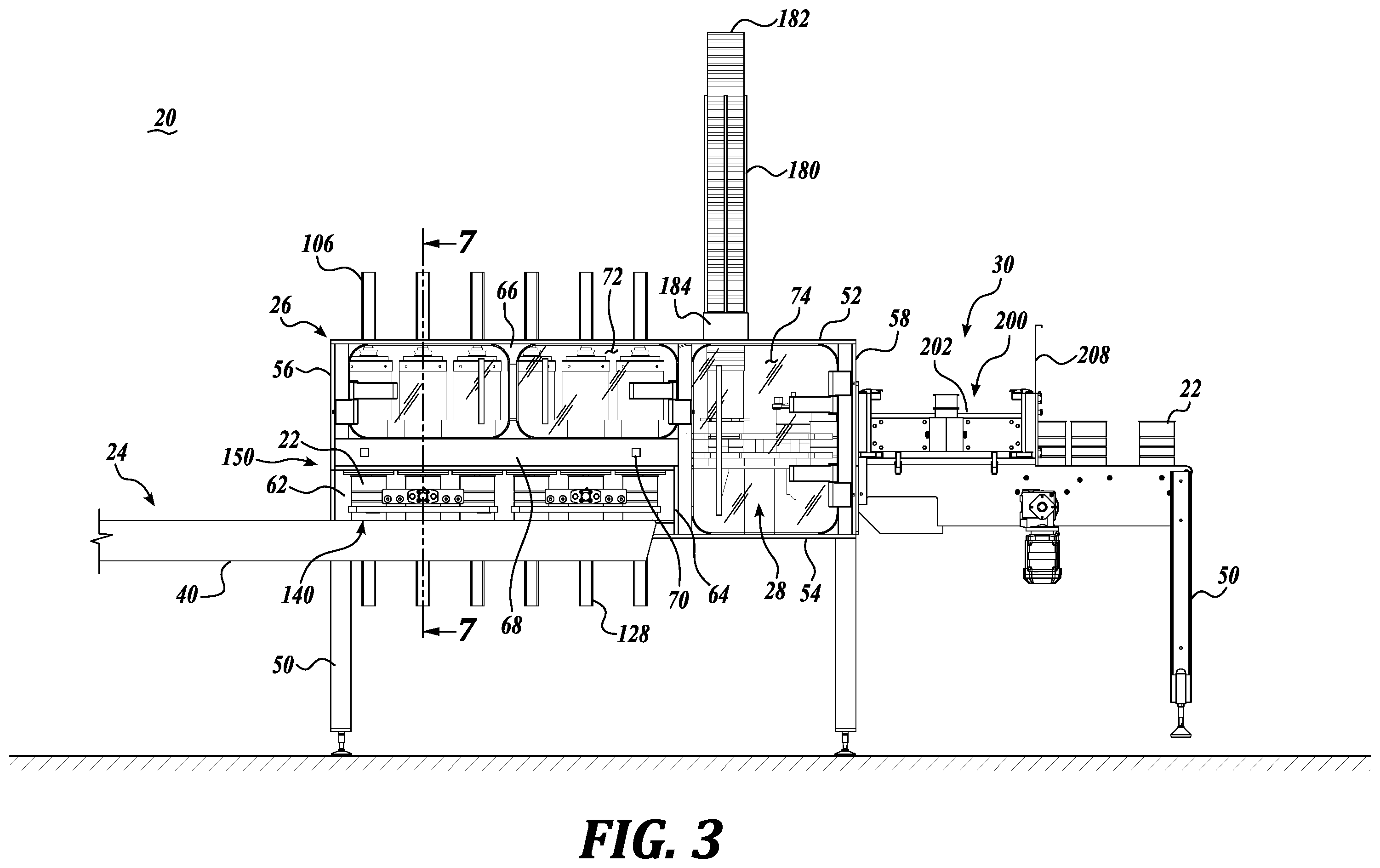 Patent US12139285 Figure 3 – Vacuum extraction and sealing of containers