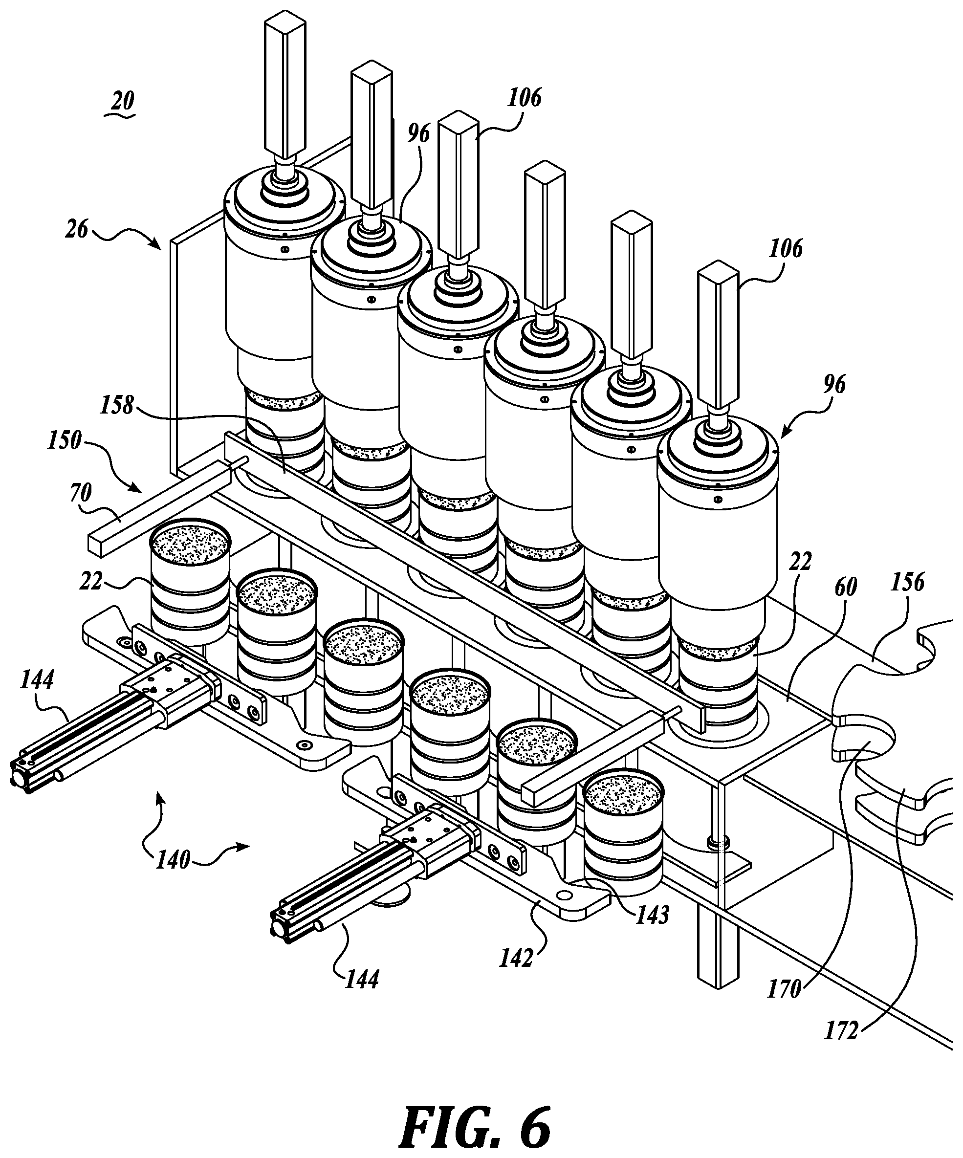 Patent US12139285 Figure 6 – Vacuum extraction and sealing of containers