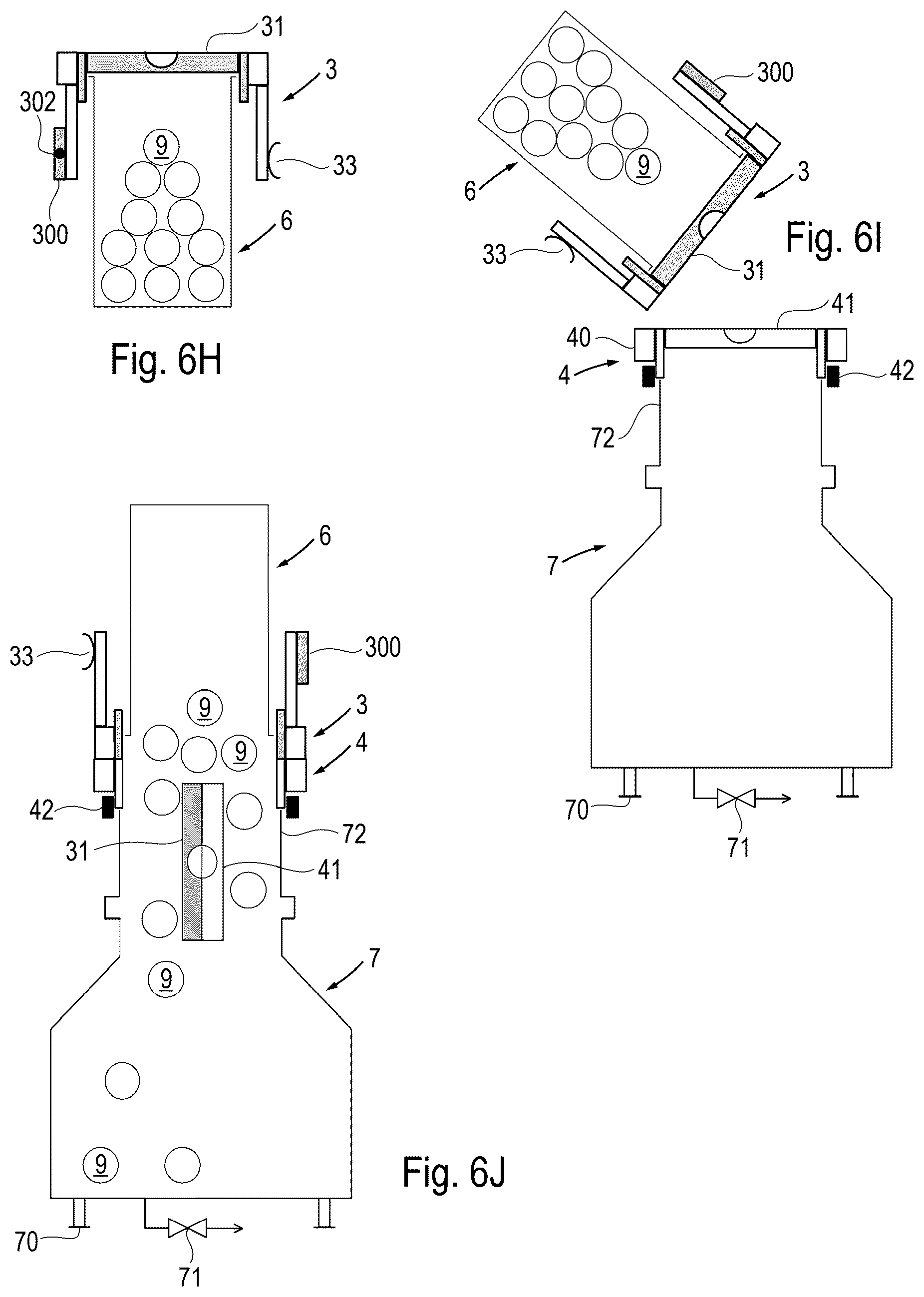 Patent US12139287 Figure 8 – System comprising containment equipment for the aseptic transfer of a powder