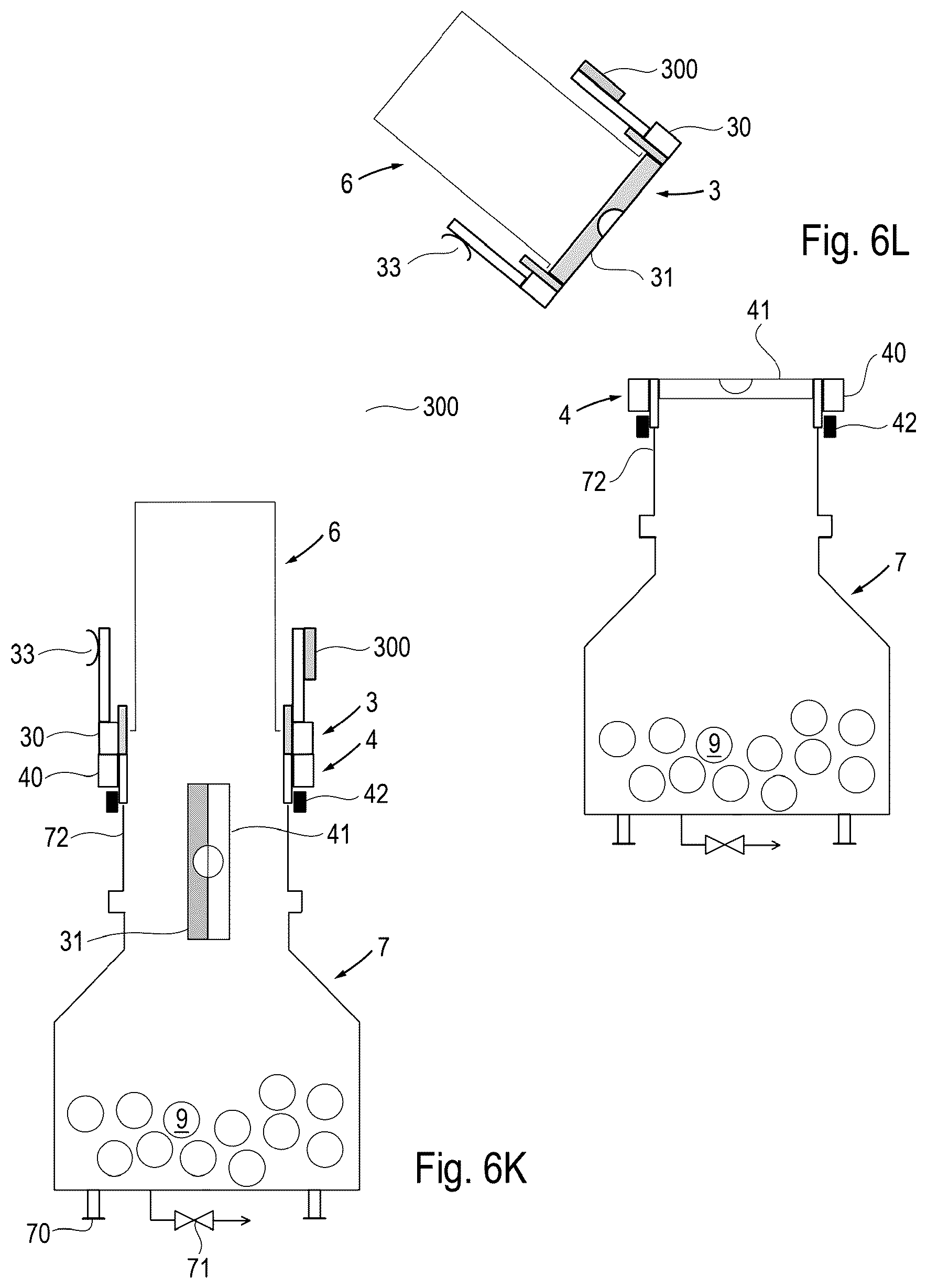 Patent US12139287 Figure 9 – System comprising containment equipment for the aseptic transfer of a powder