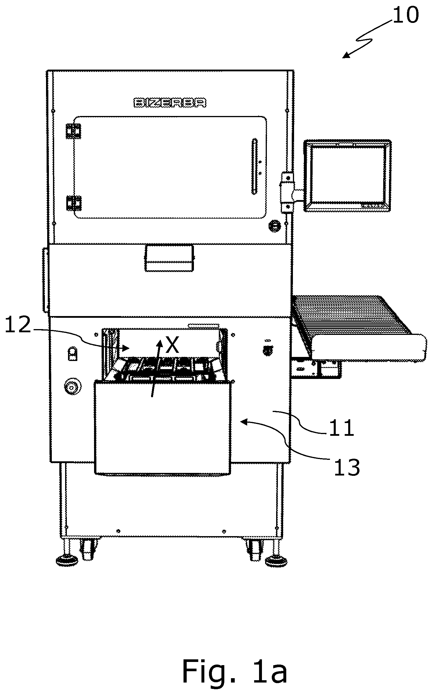 Patent US12139288 — Packaging machine comprising an integrated cleaning aid — Figure 1