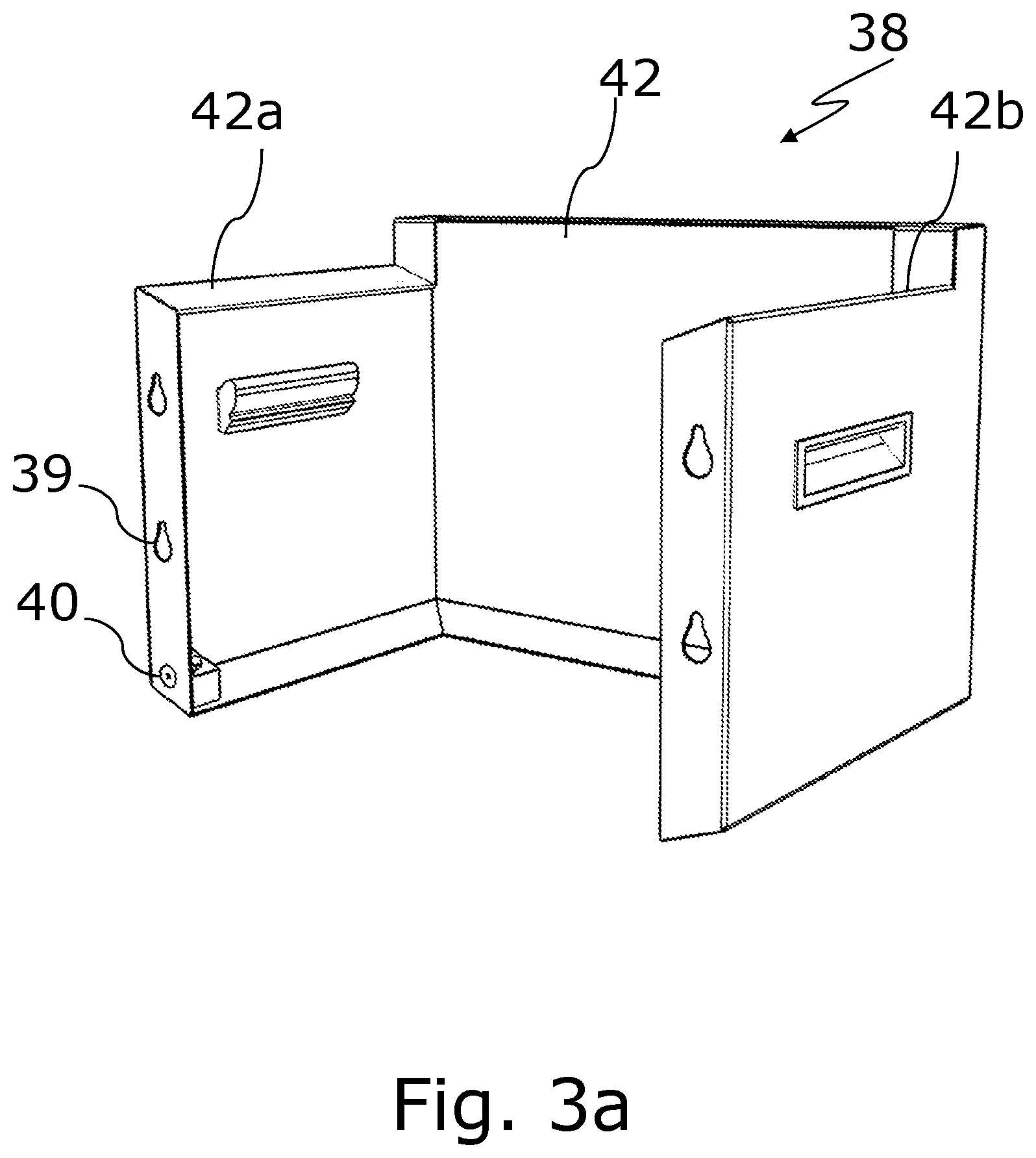Patent US12139288 Figure 9 – Packaging machine comprising an integrated cleaning aid