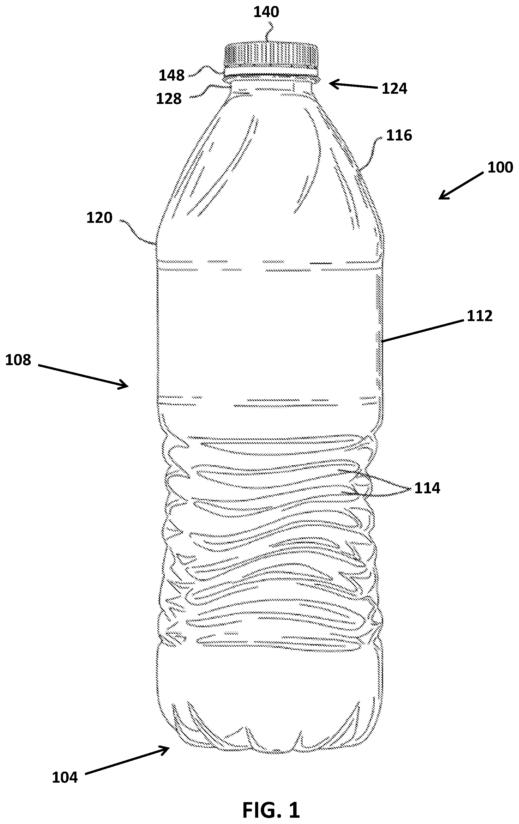 Patent US12139295 — Container preform — Figure 1
