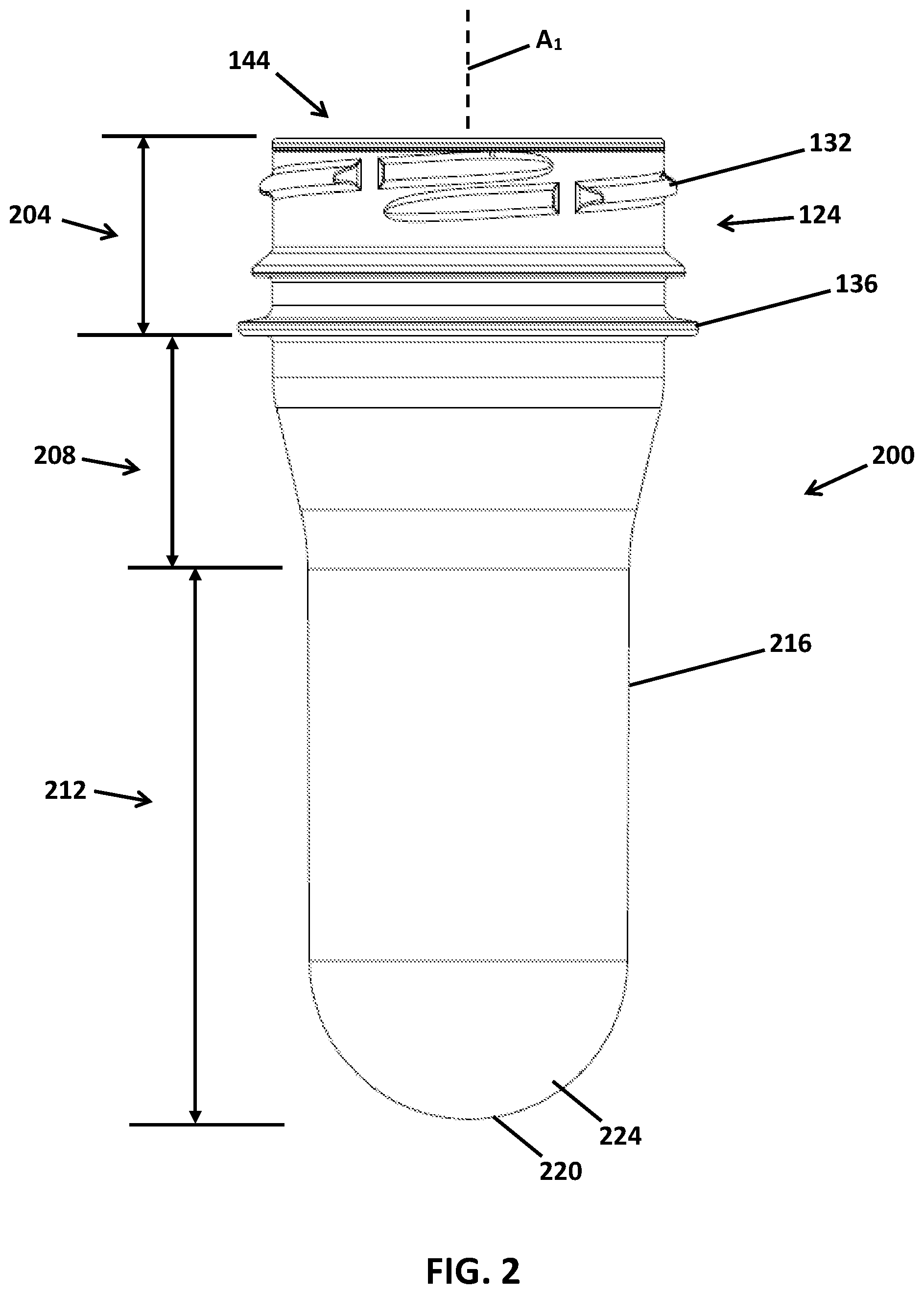 Patent US12139295 Figure 2 – Container preform