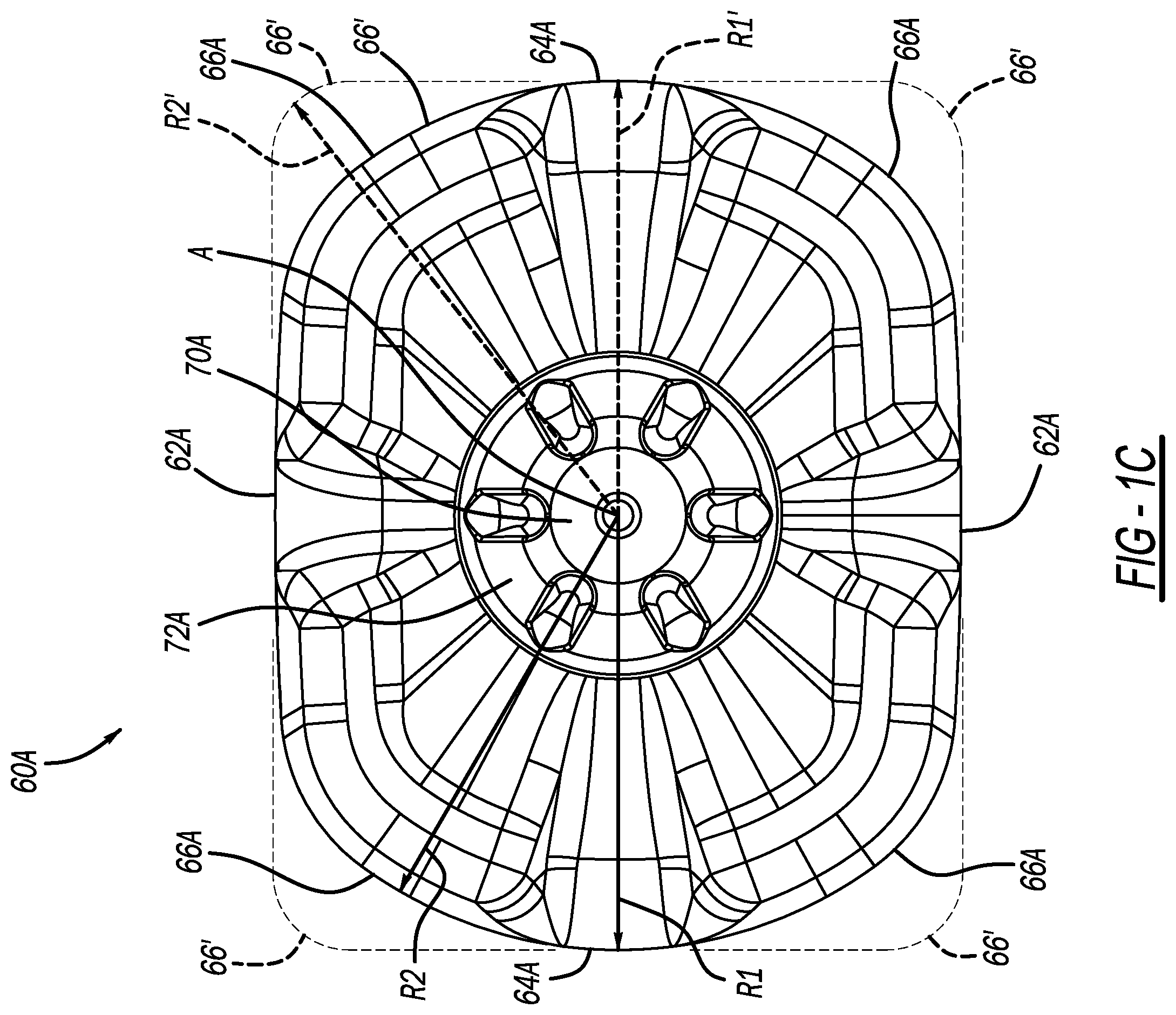 Patent US12139296 Figure 3 – Multi-serve container with oval cross-section