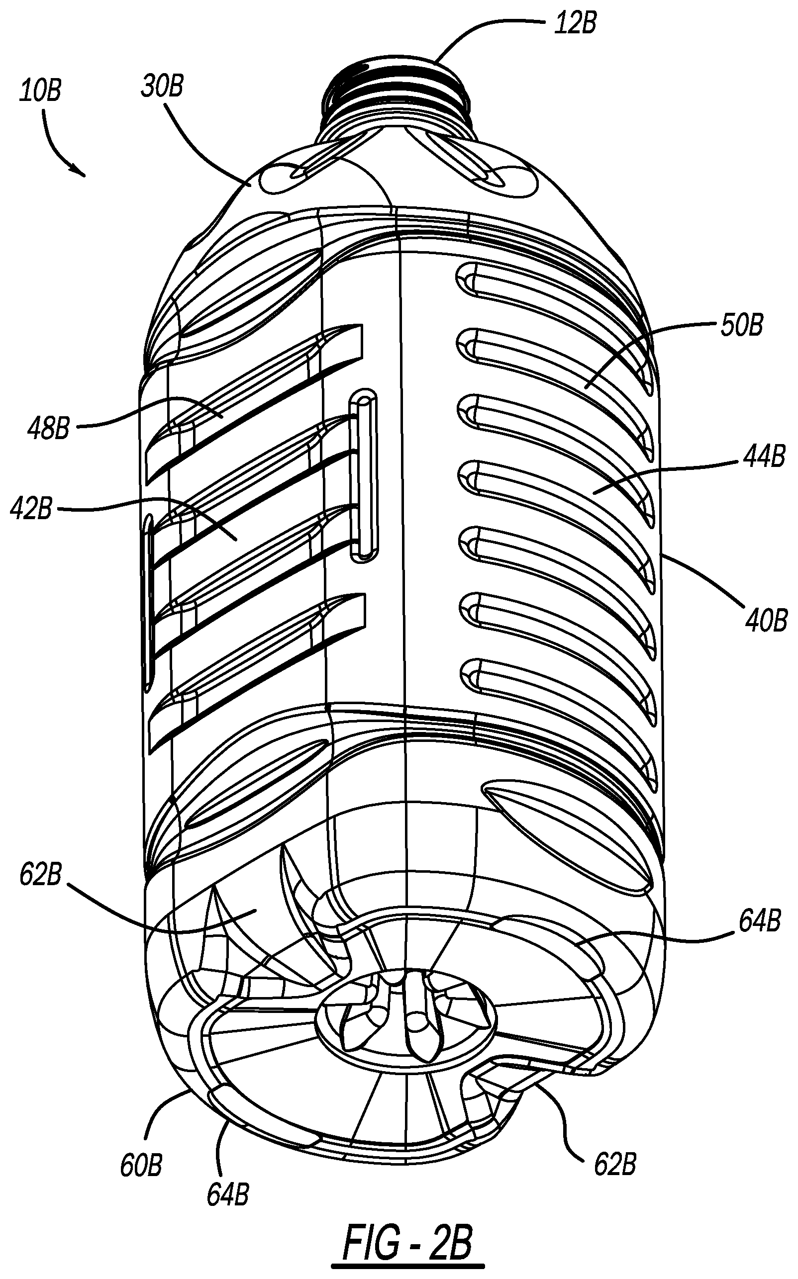 Patent US12139296 Figure 6 – Multi-serve container with oval cross-section