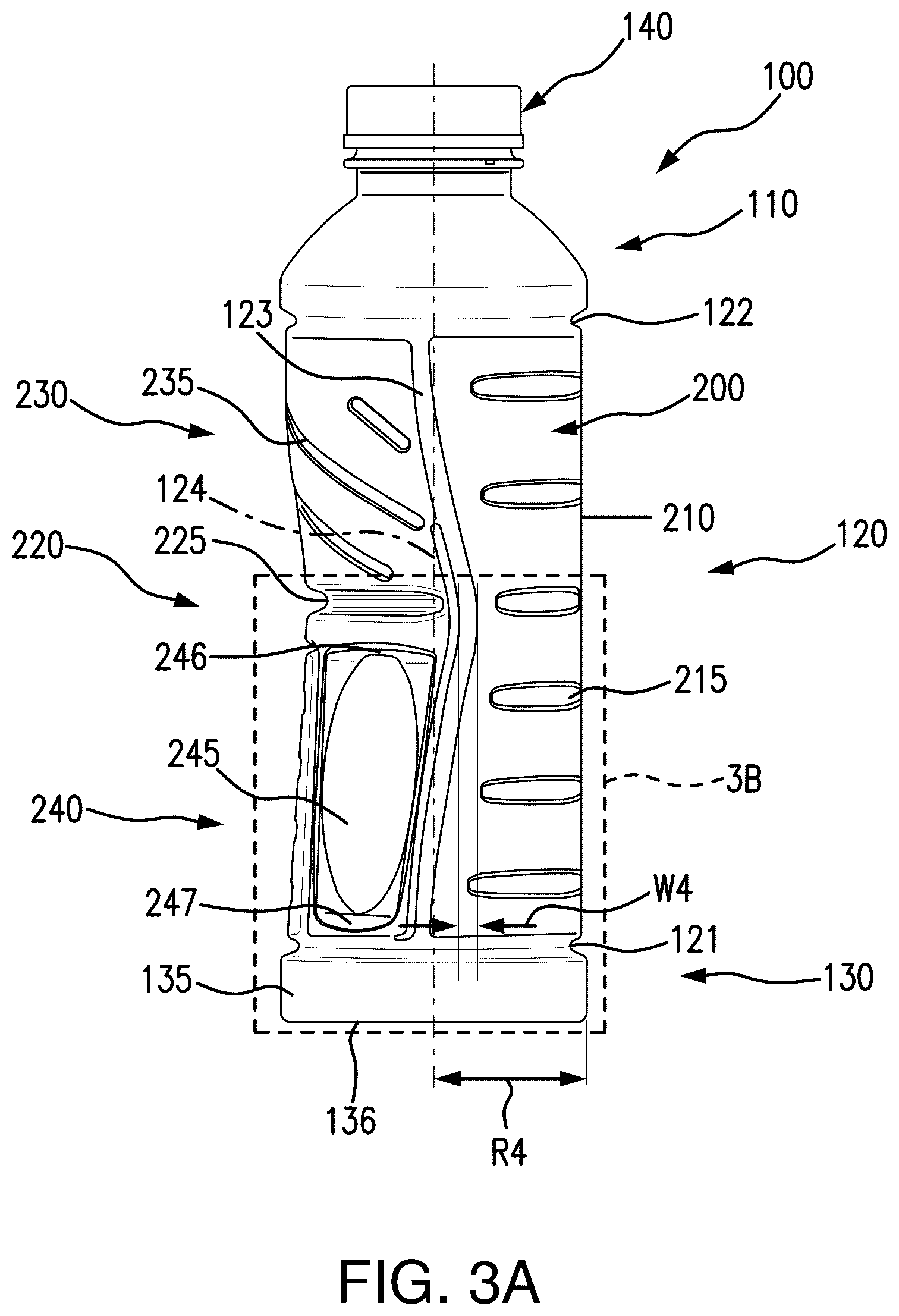 Patent US12139298 Figure 6 – Hot-fillable plastic container