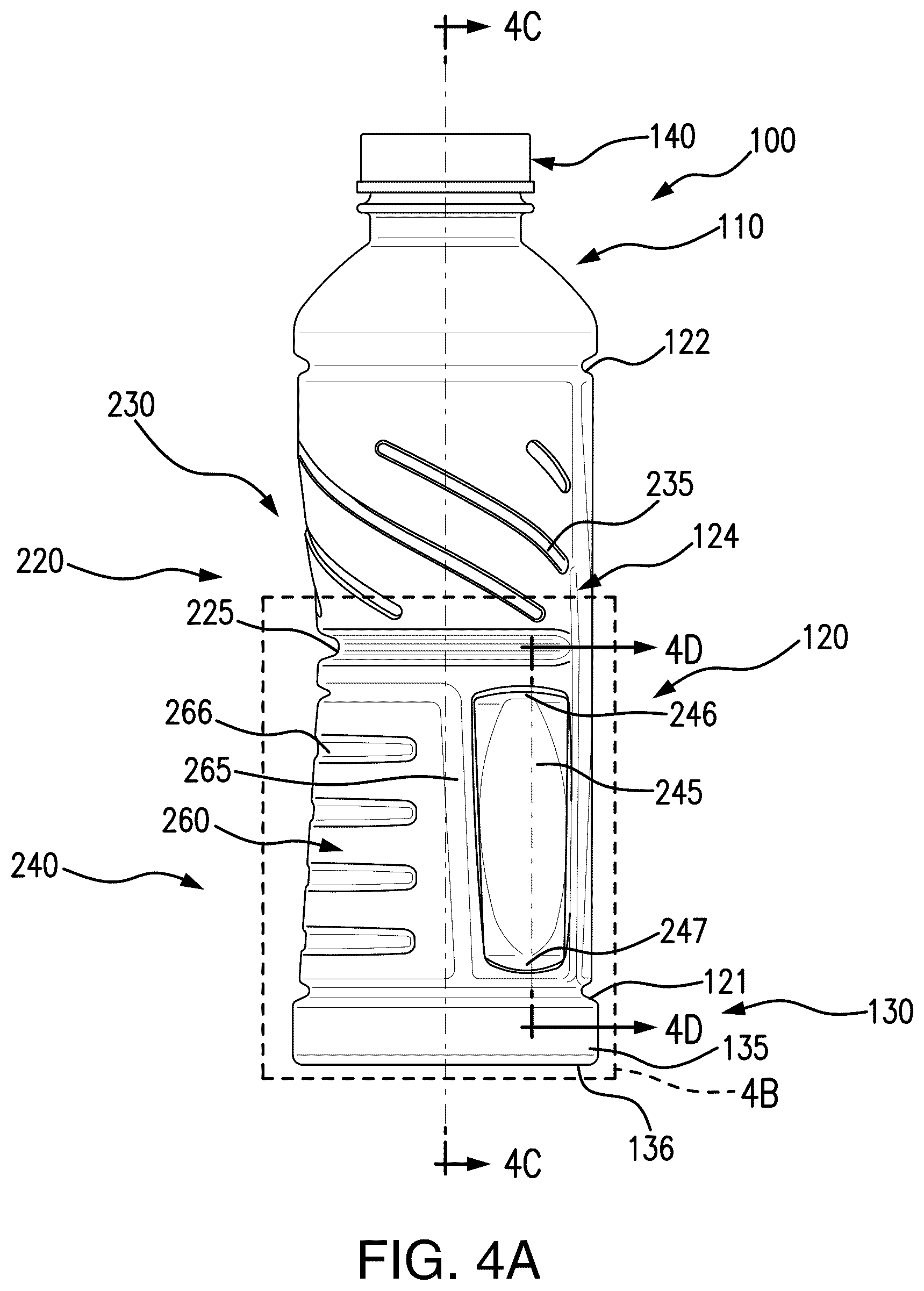 Patent US12139298 Figure 8 – Hot-fillable plastic container
