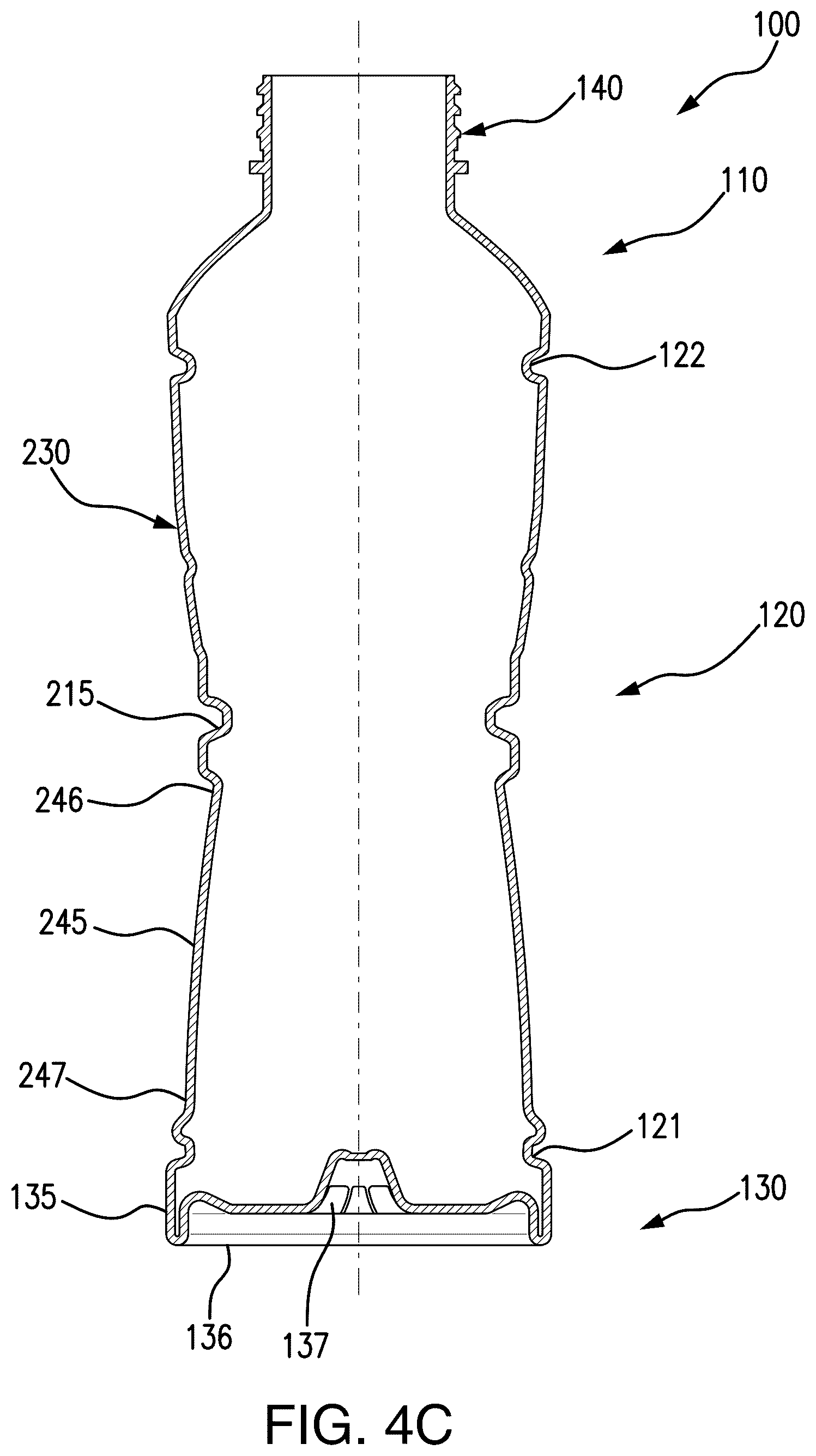 Patent US12139298 Figure 10 – Hot-fillable plastic container
