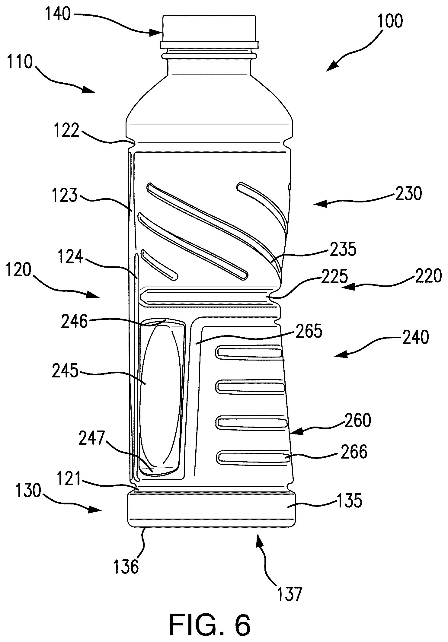 Patent US12139298 Figure 17 – Hot-fillable plastic container