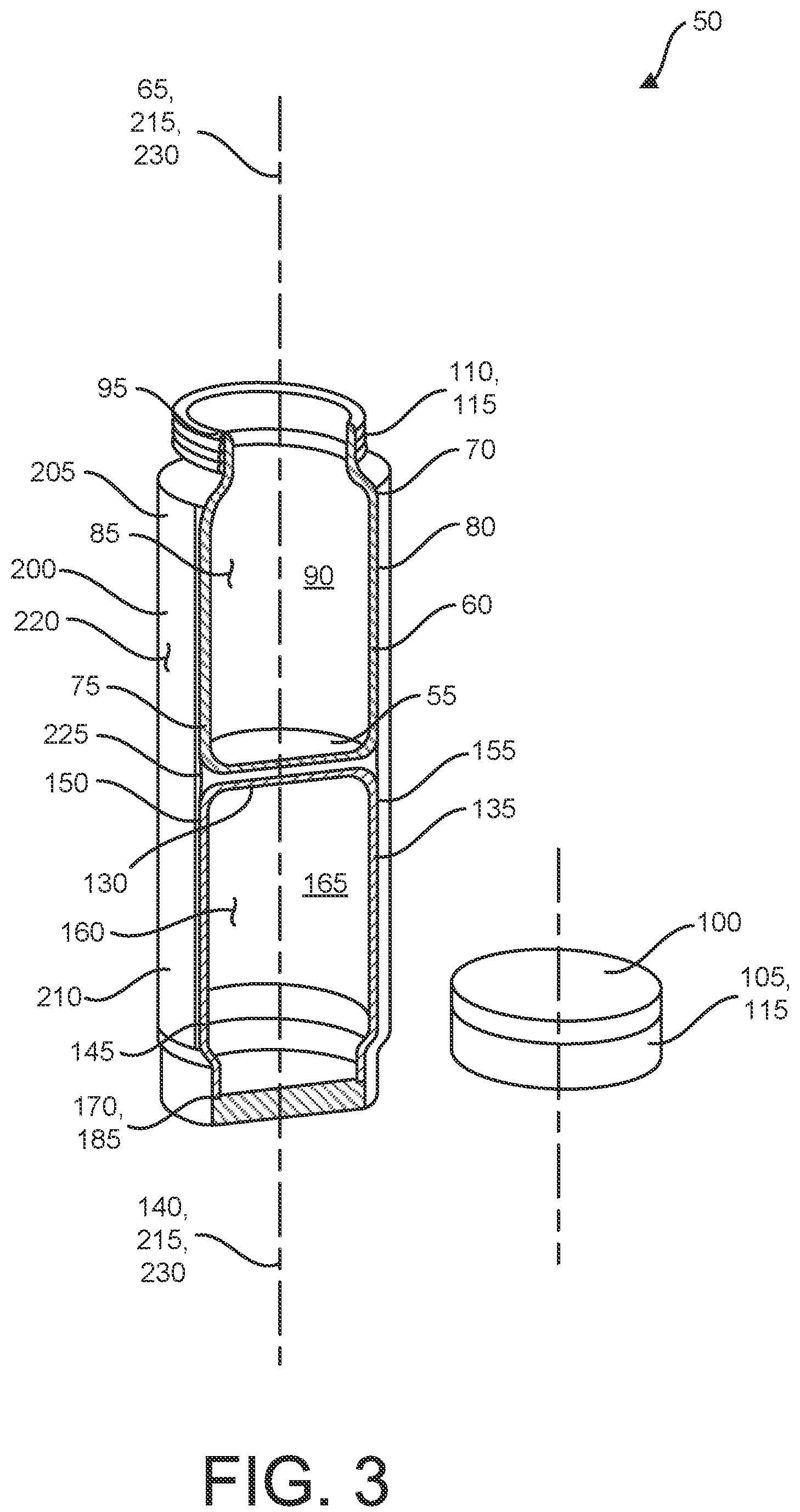 Patent US12139301 Figure 3 – Segmented shortwise container volume apparatus