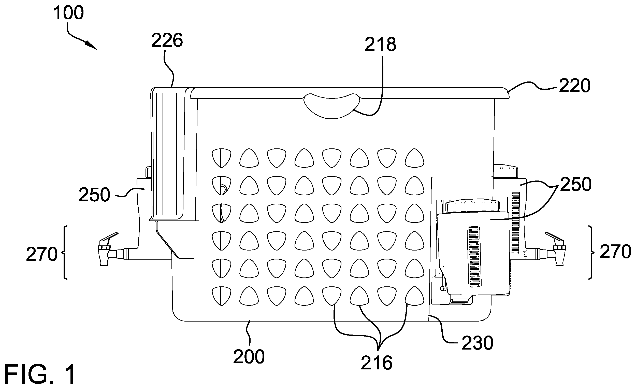 Patent US12139302 Figure 1 – Laundry basket