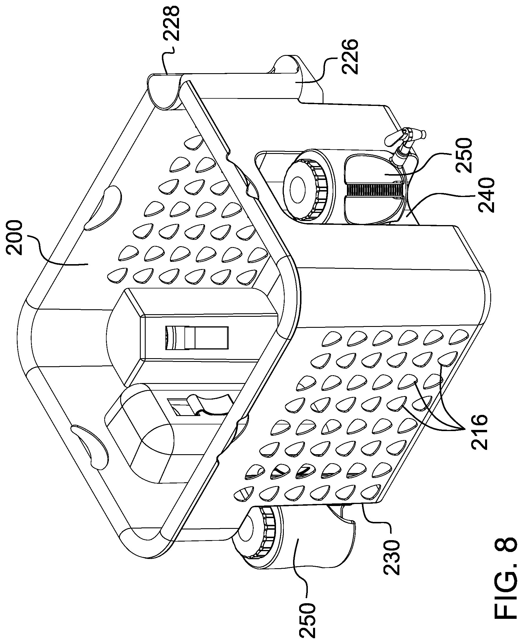Patent US12139302 Figure 8 – Laundry basket