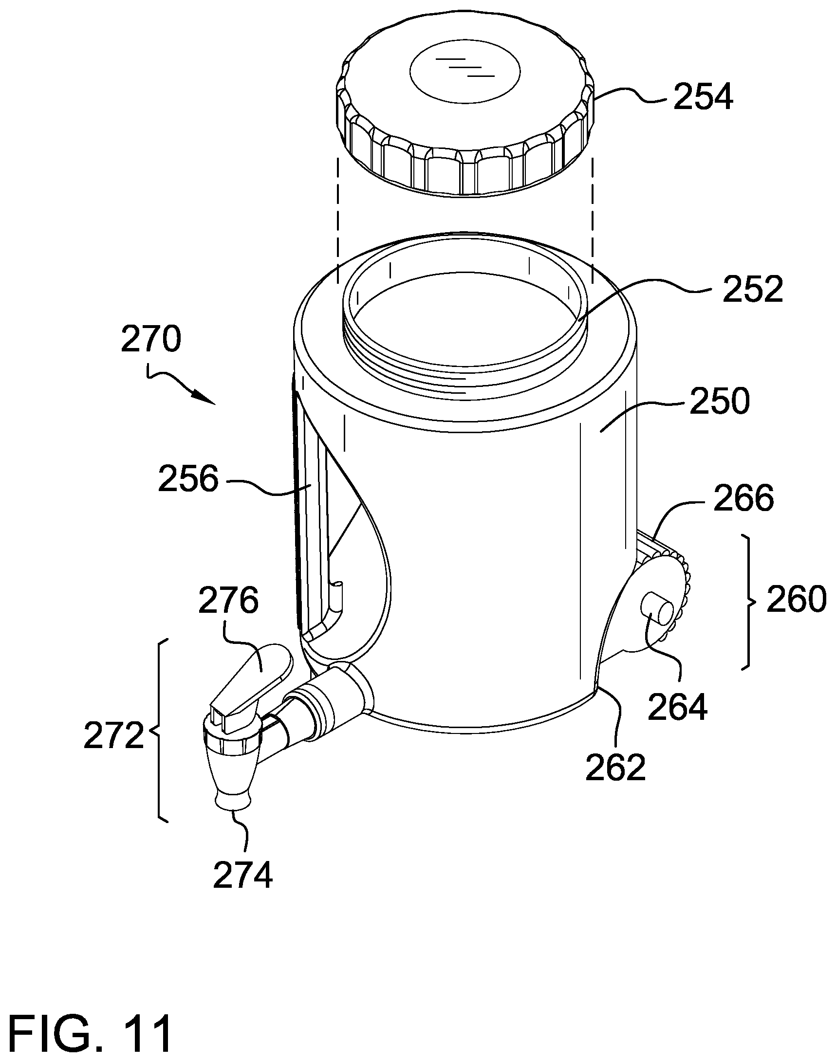 Patent US12139302 Figure 11 – Laundry basket