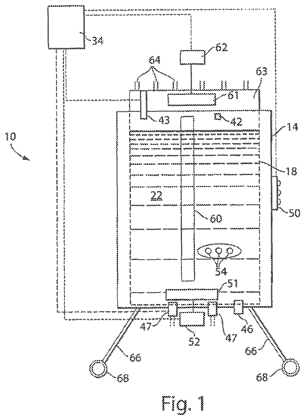 Patent US12139303 Figure 1 – Method of forming a collapsible bag using a mold and mandrel