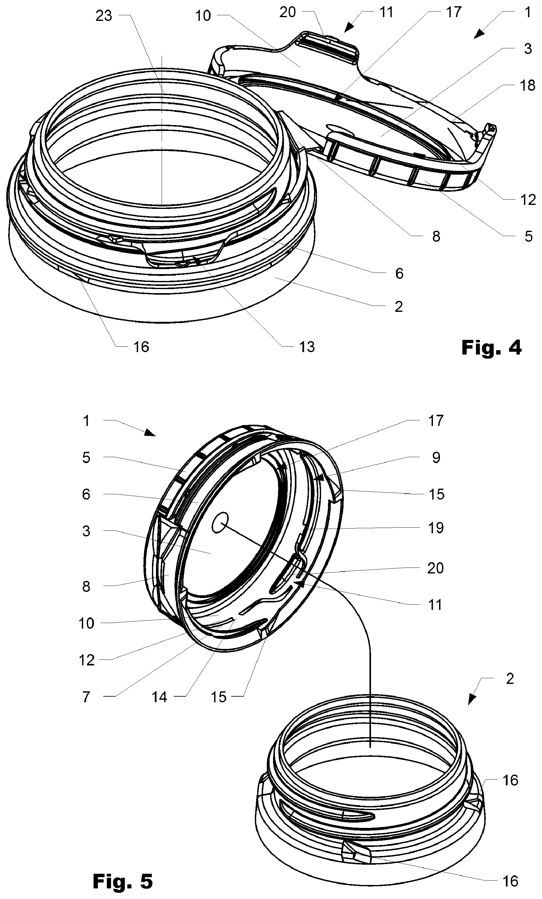 Patent US12139306 Figure 2 – Hinged closure