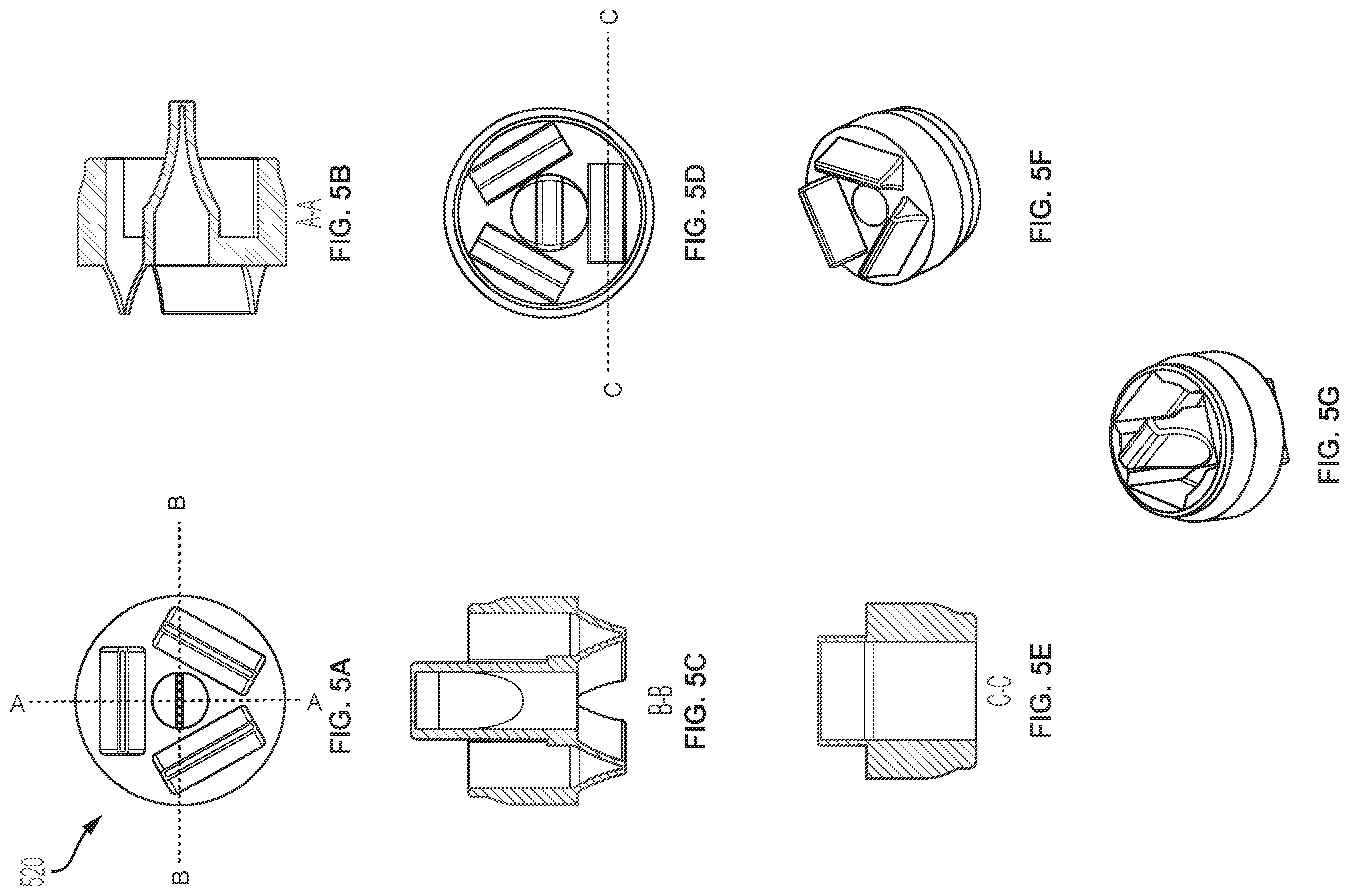 Patent US12139307 Figure 5 – Container comprising a duckbill valve and a leak-resistant closure mechanism