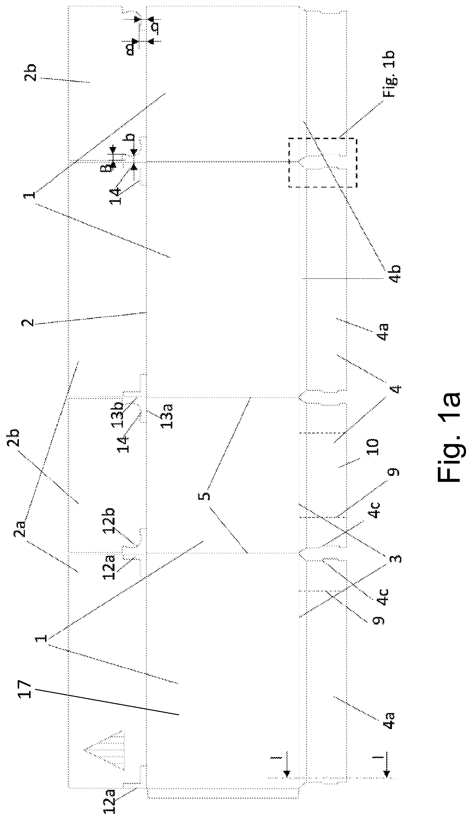 Patent US12139308 Figure 1 – Folding box