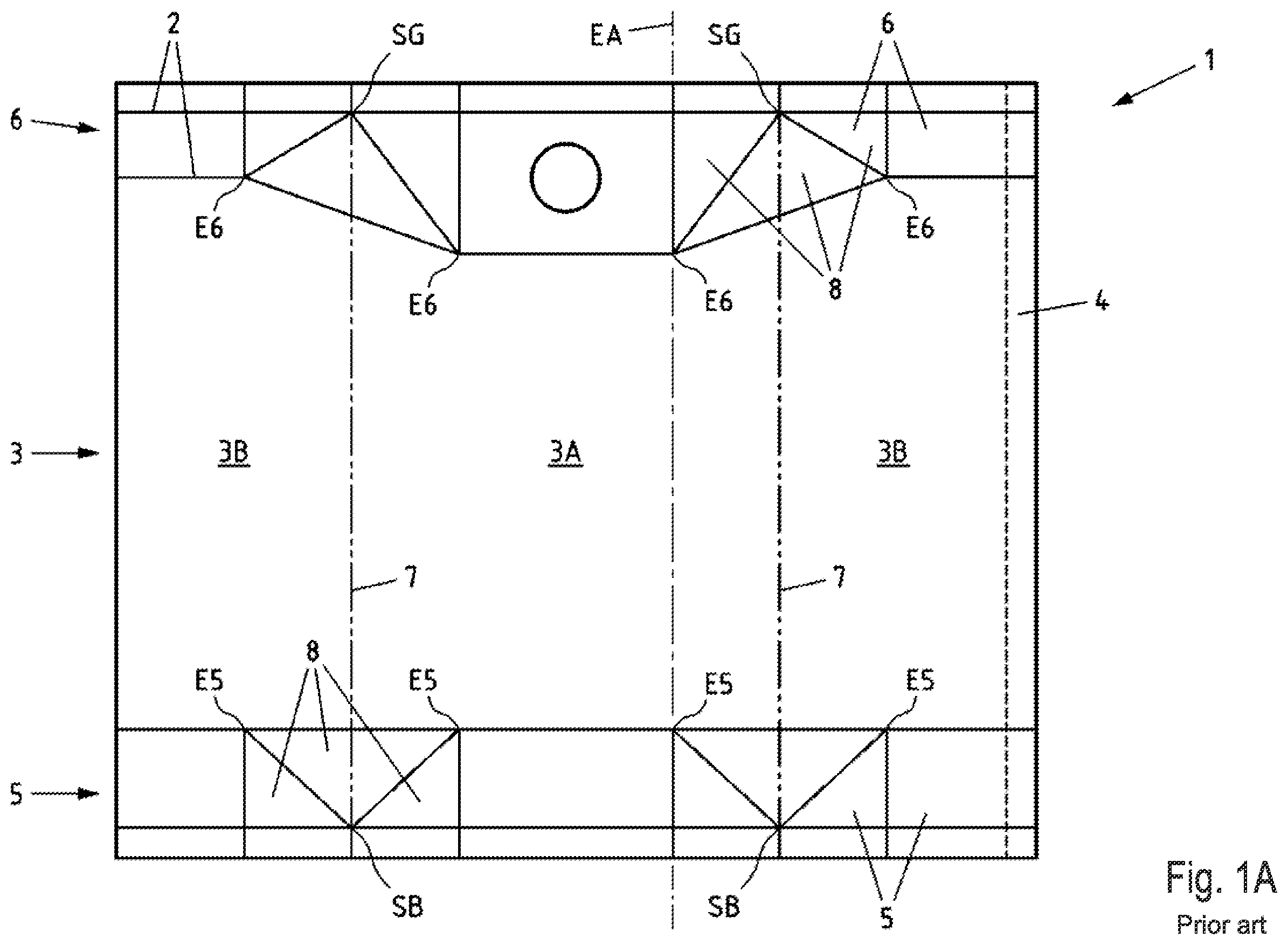 Patent US12139310 Figure 1 – Flat-shaped composite material, package sleeve and package with curved edges