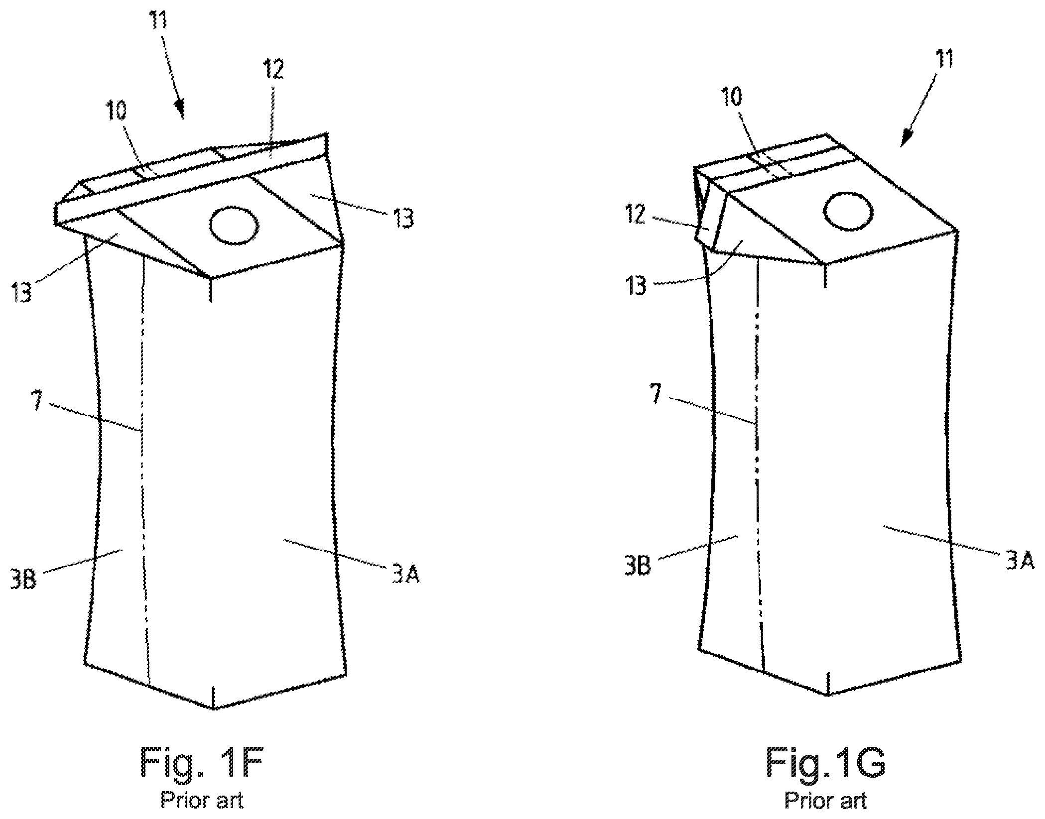 Patent US12139310 Figure 5 – Flat-shaped composite material, package sleeve and package with curved edges