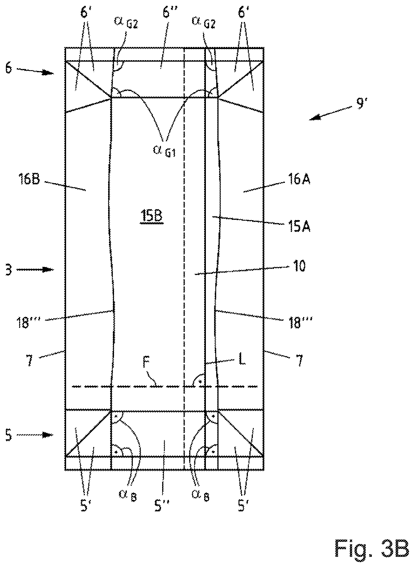 Patent US12139310 Figure 10 – Flat-shaped composite material, package sleeve and package with curved edges