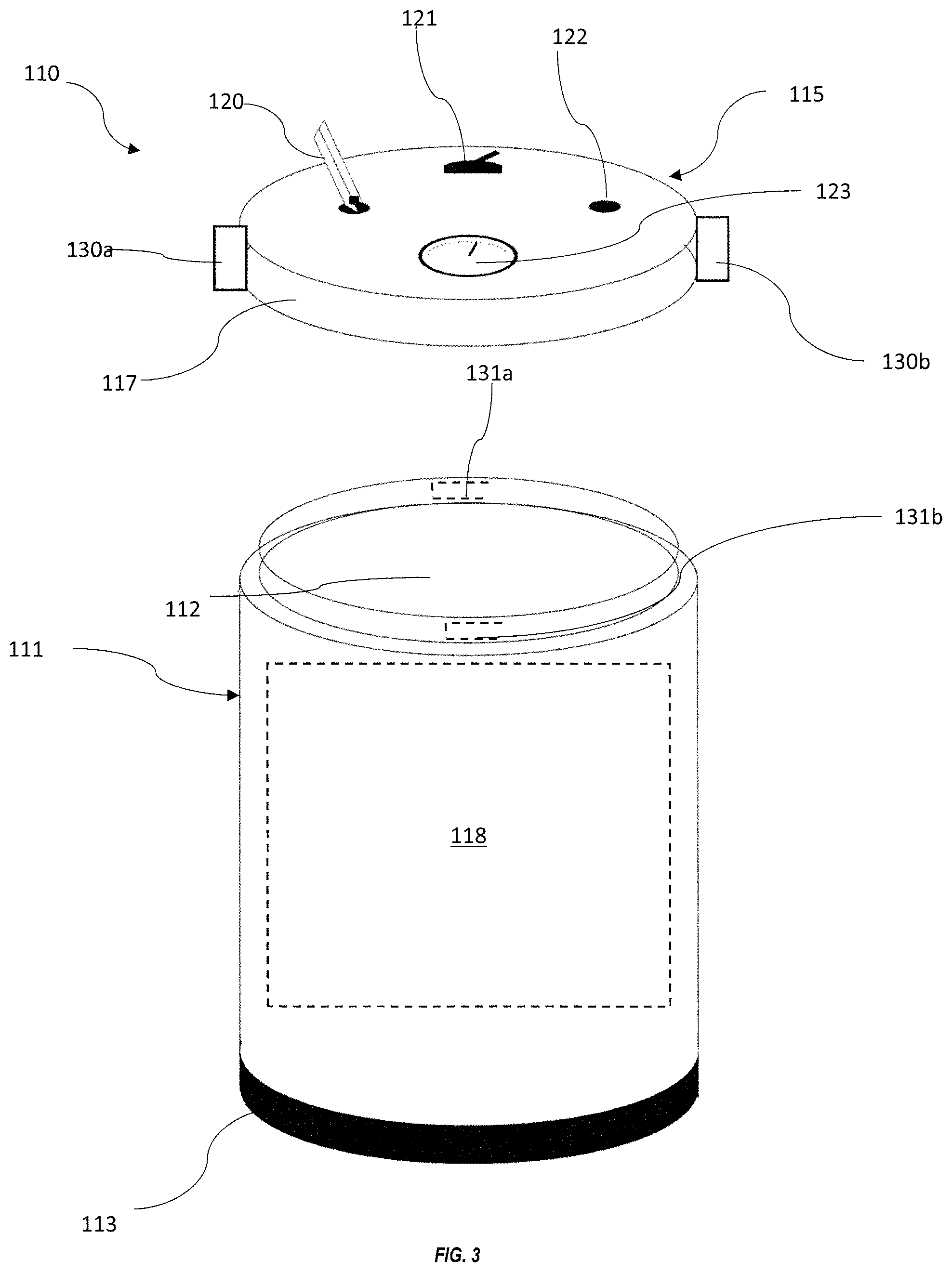 Patent US12139315 Figure 3 – Pickling device with pressured cavity and related methods