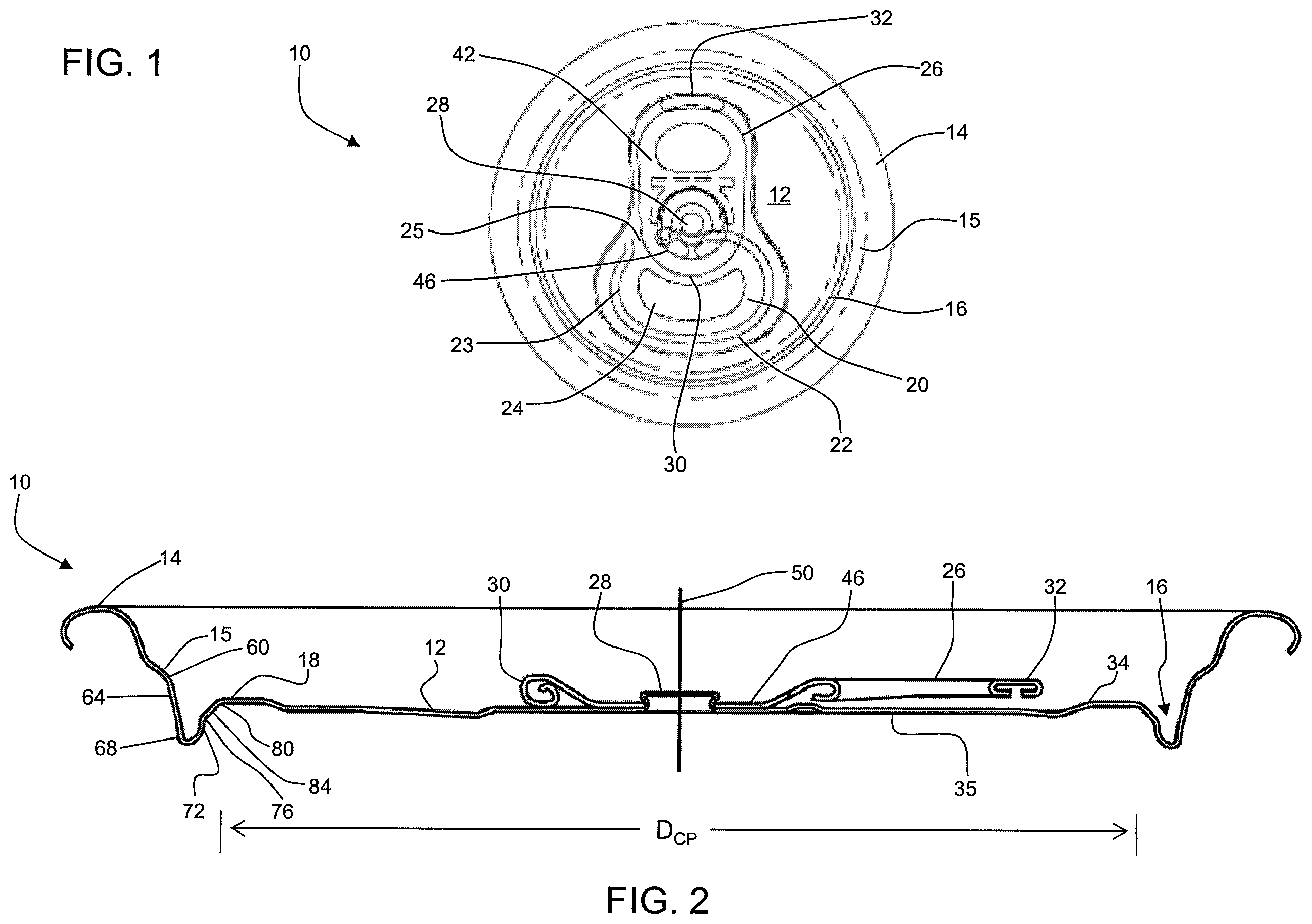 Patent US12139317 Figure 1 – Can end