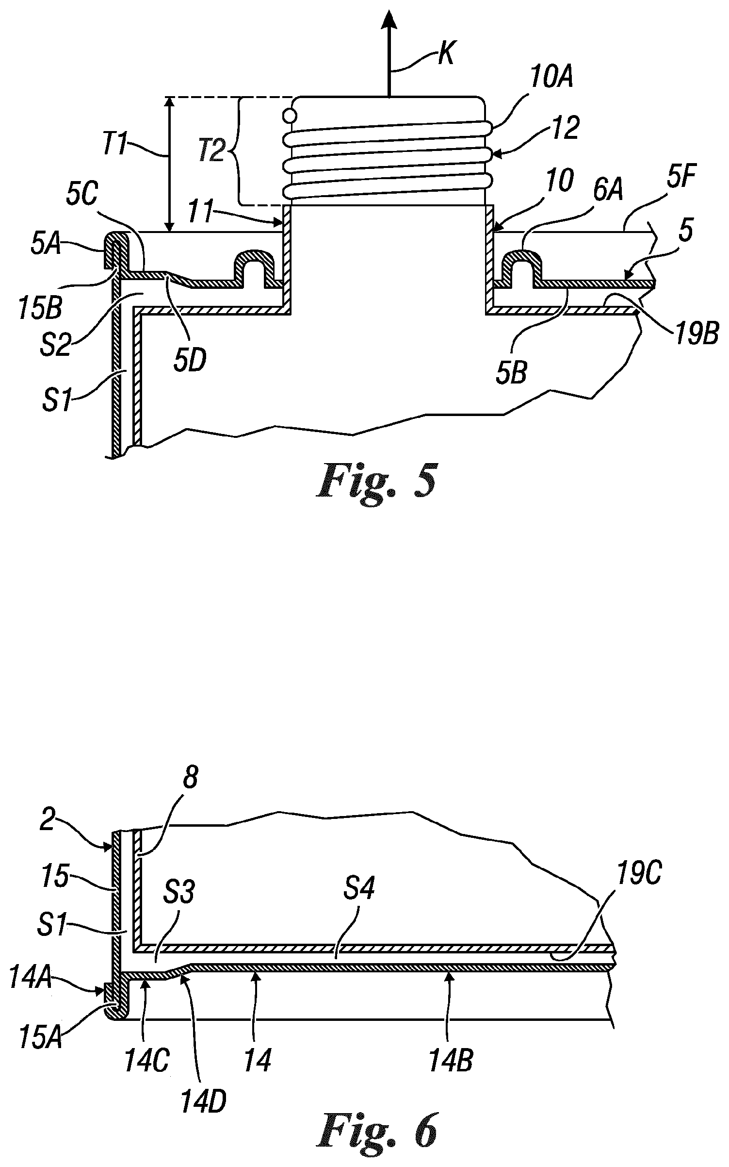 Patent US12139318 Figure 5 – Container for liquid food substances, in particular alcoholic beverages