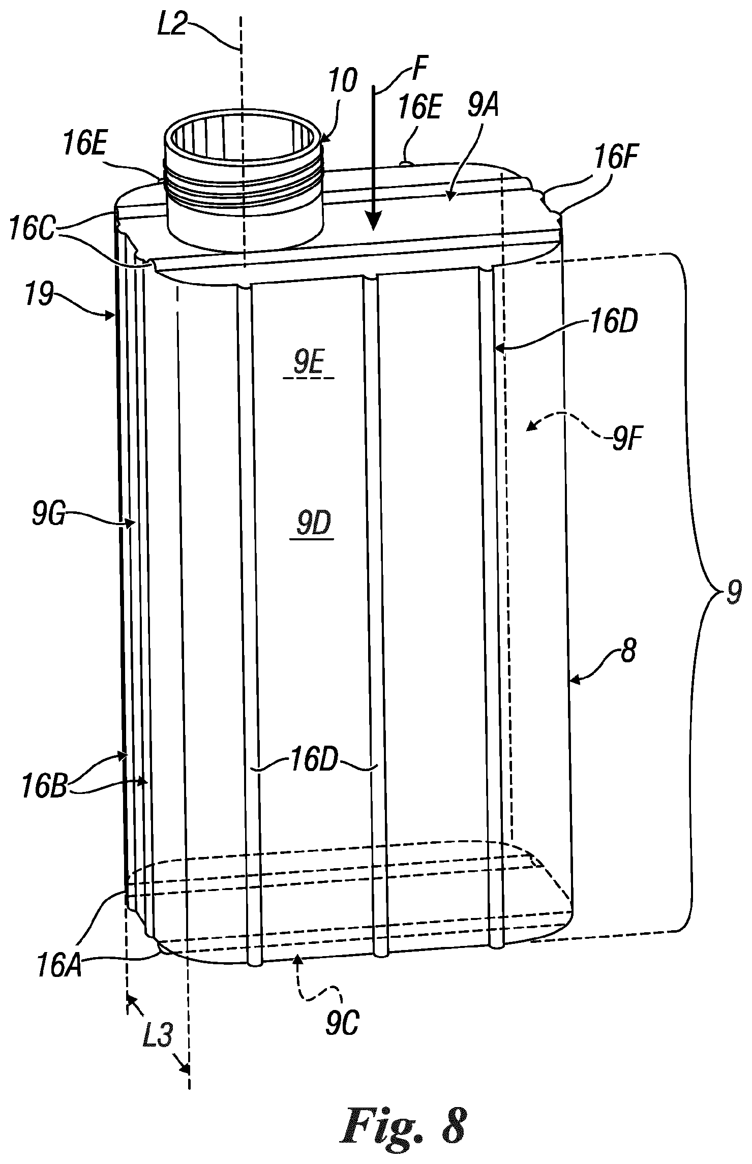 Patent US12139318 Figure 7 – Container for liquid food substances, in particular alcoholic beverages