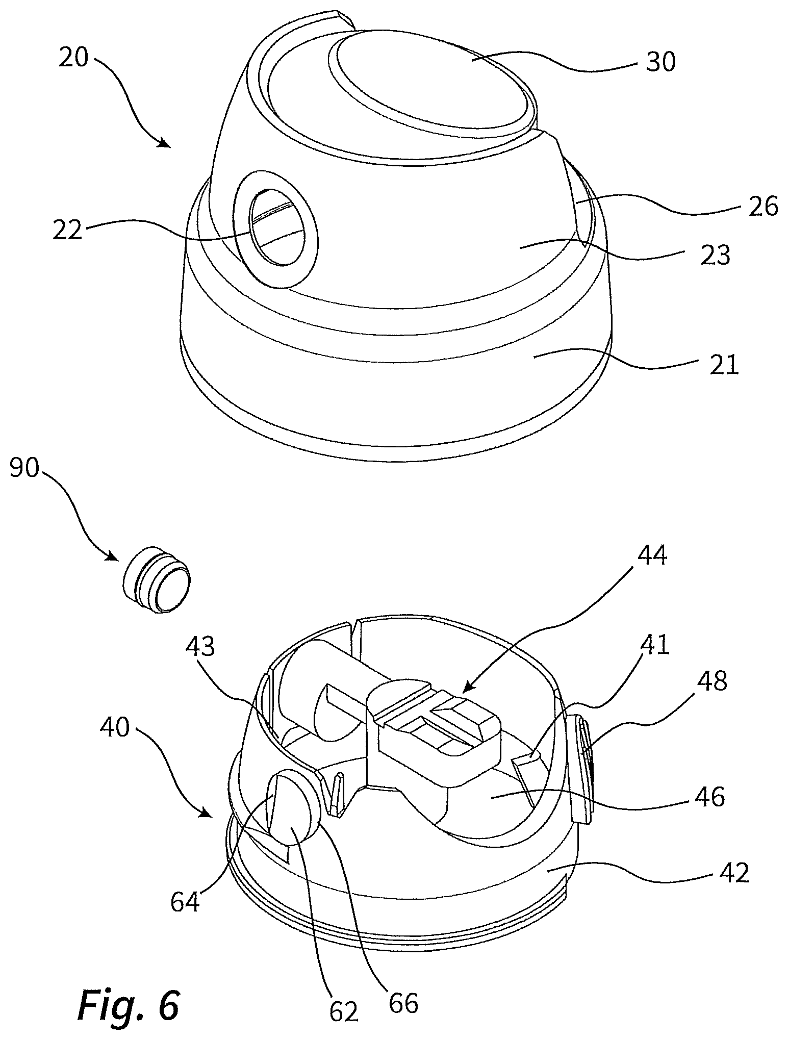 Patent US12139320 Figure 3 – Spray head, and dispenser having such a spray head