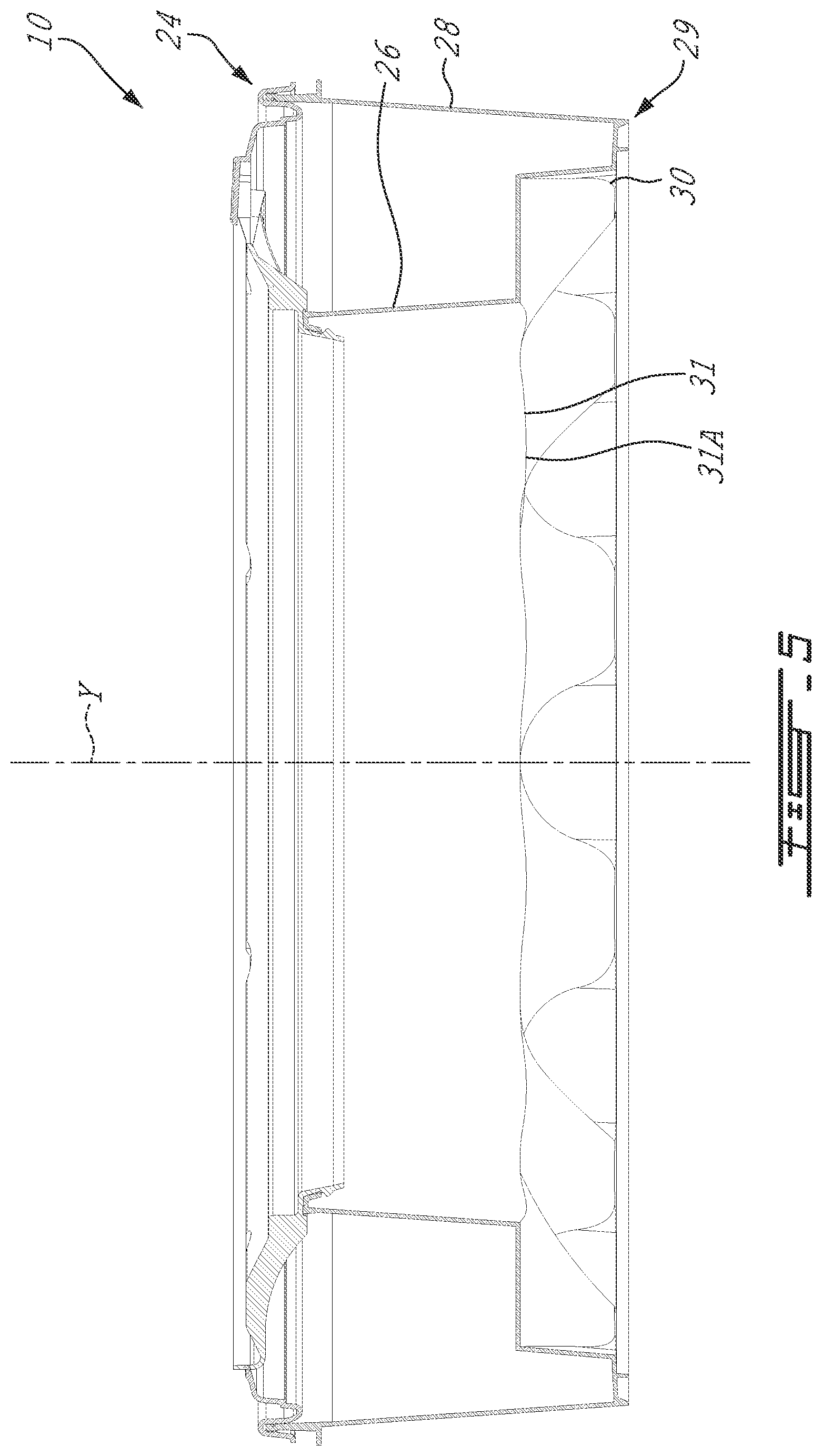 Patent US12139325 Figure 5 – Film-dispensing cassette for waste-disposal systems