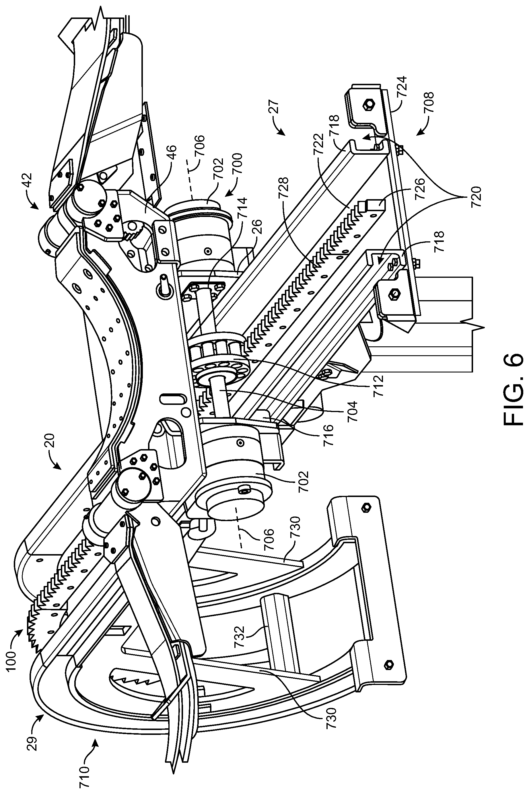 Patent US12139329 Figure 5 – Refuse vehicle with electric lift