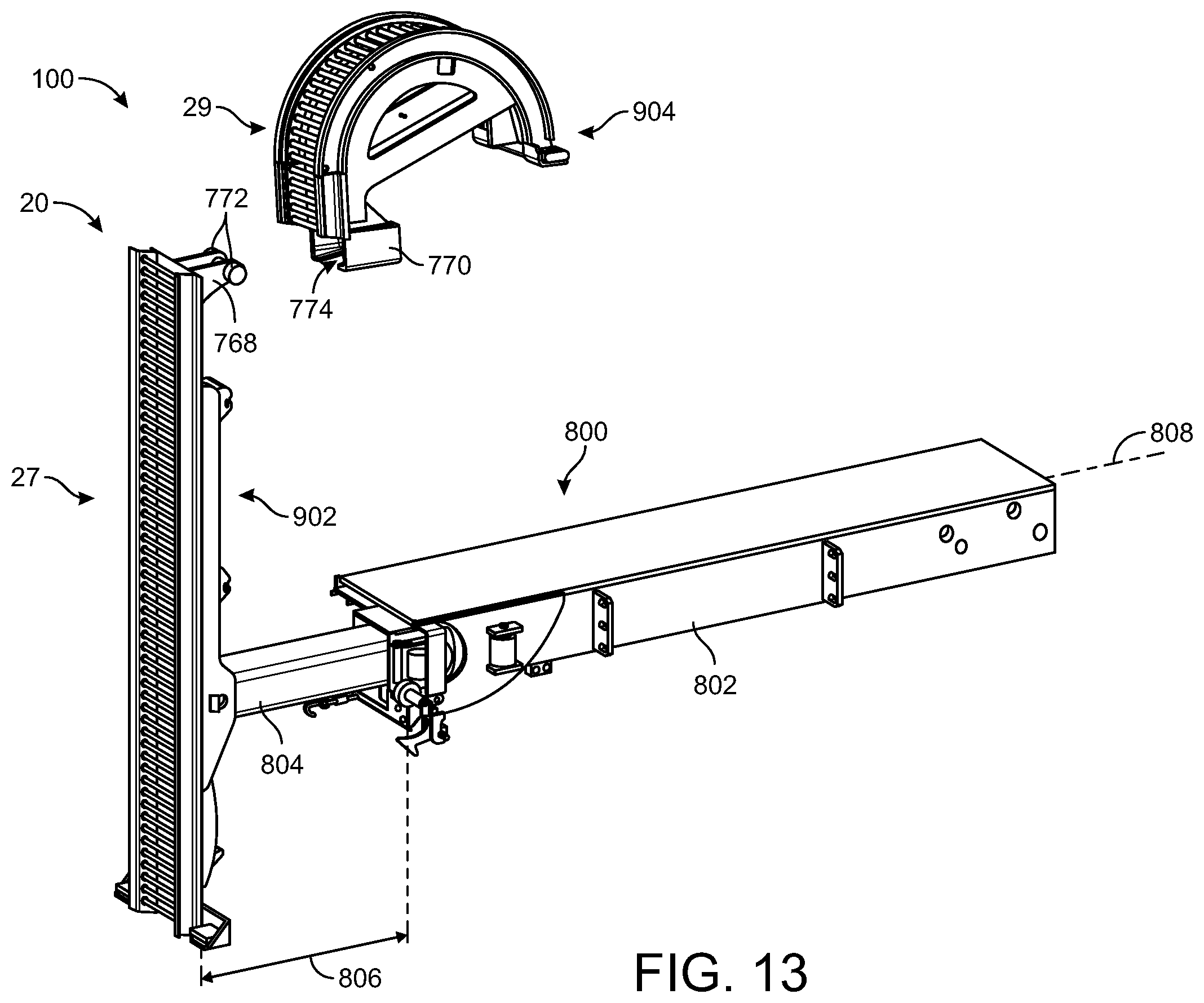 Patent US12139329 Figure 11 – Refuse vehicle with electric lift